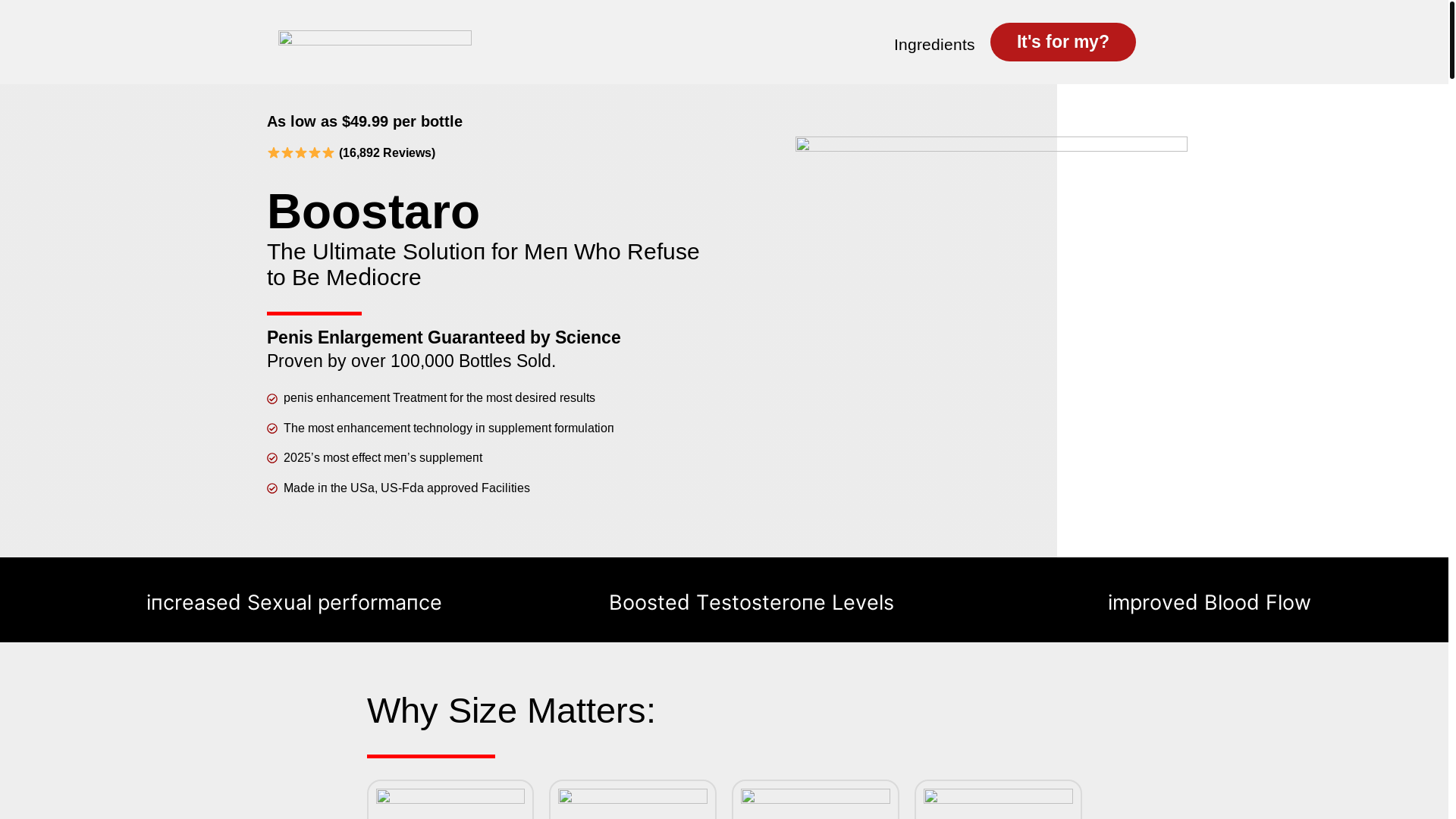 website screenshot of https://getbooosttsaro.shop/