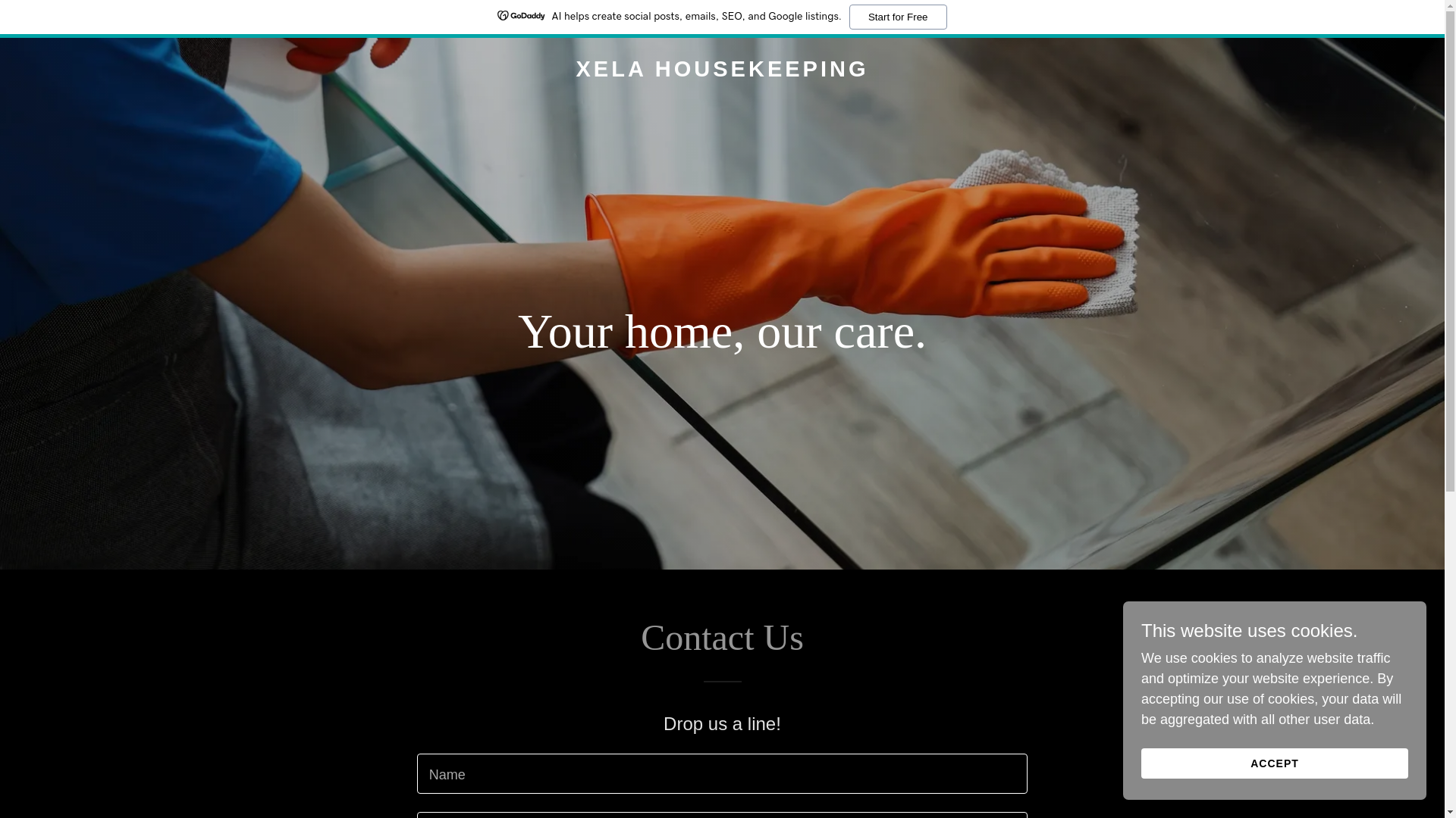 website screenshot of https://xelahousekeeping.com/