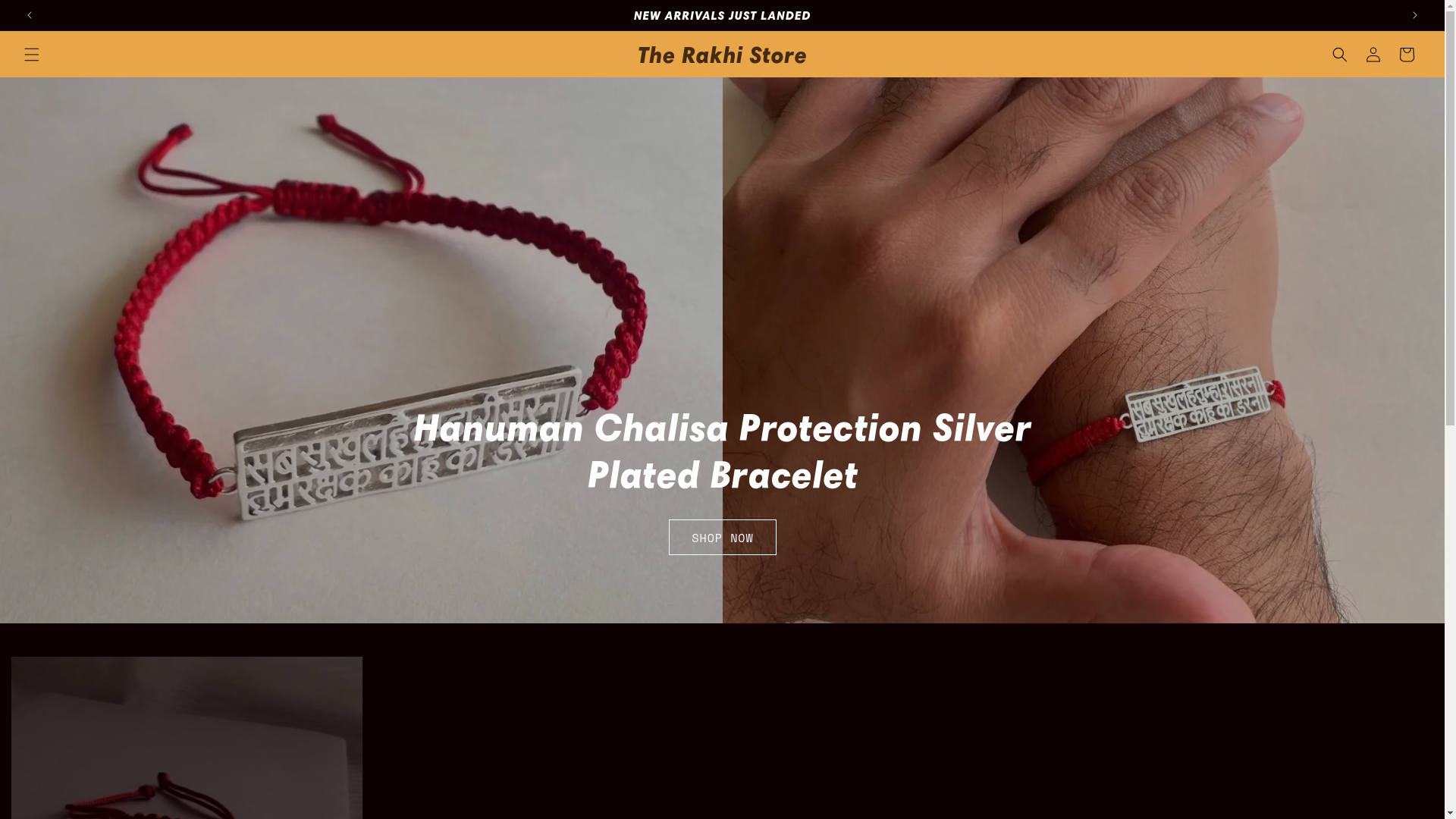website screenshot of https://therakhistore.shop/