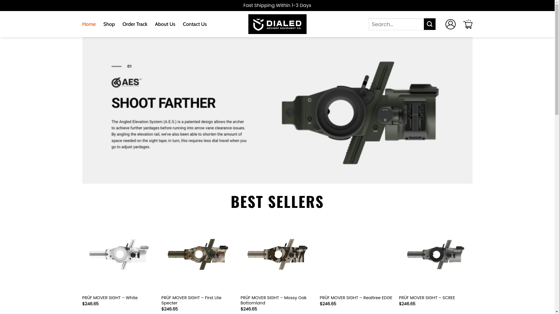 website screenshot of https://elitedialedarchery.shop/