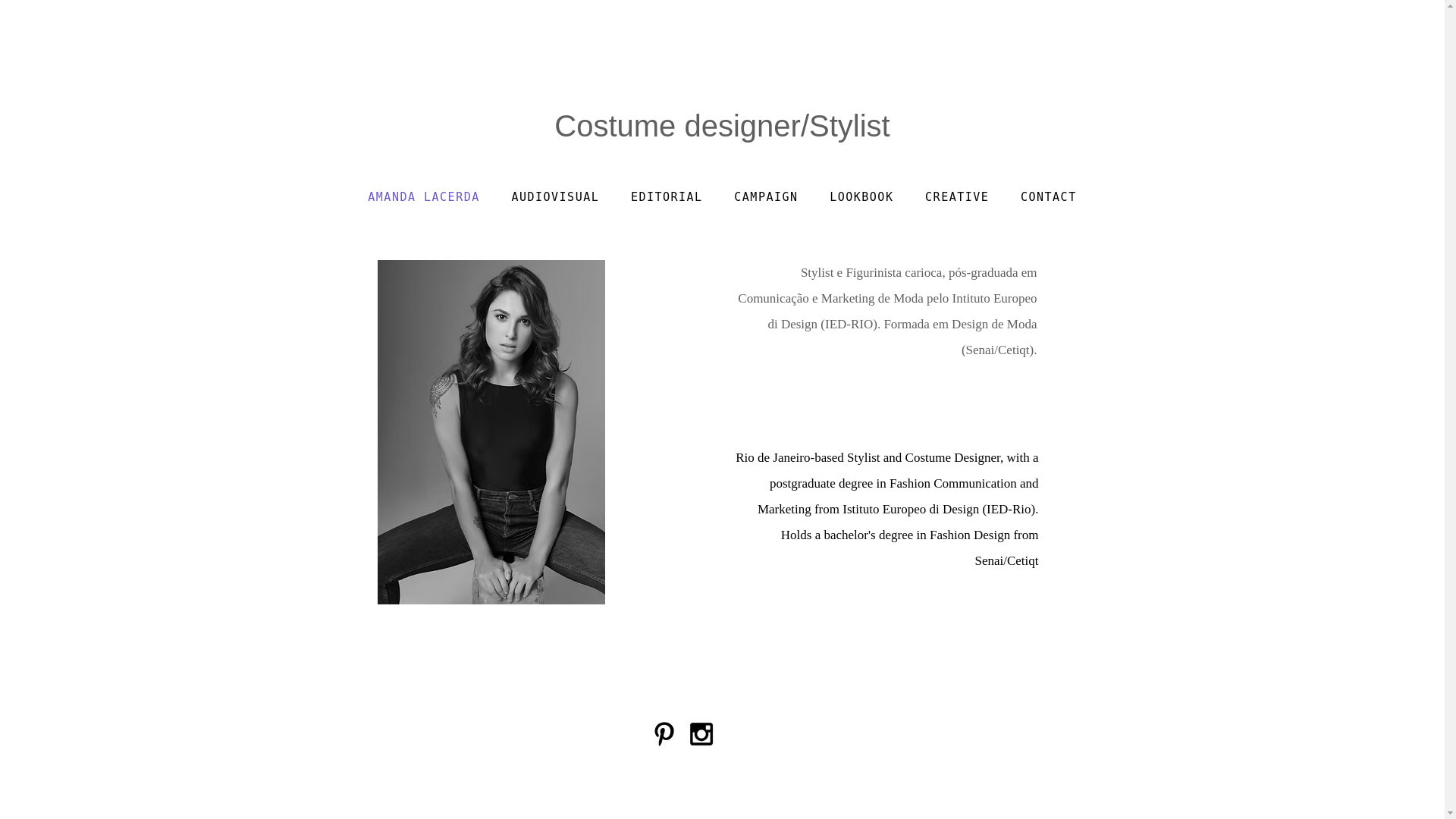 website screenshot of https://amandallacerda.com/