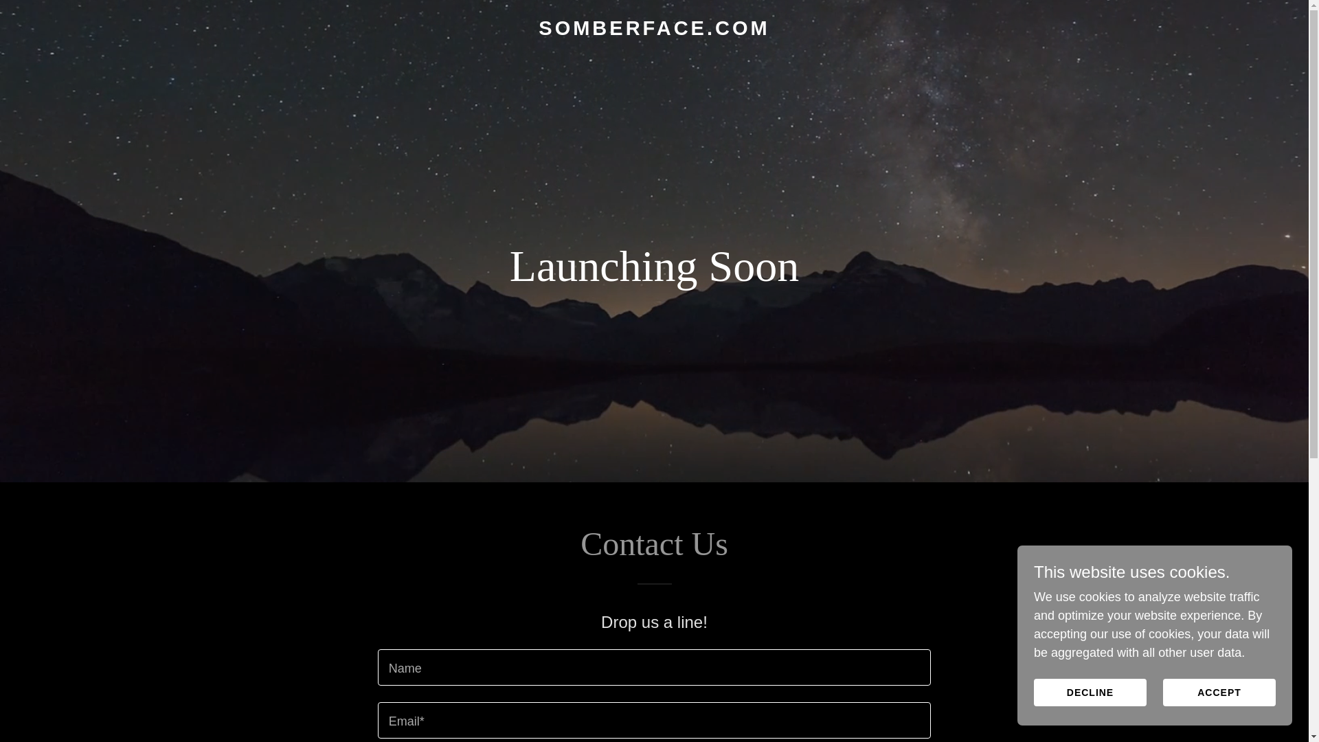 website screenshot of https://somberface.com/