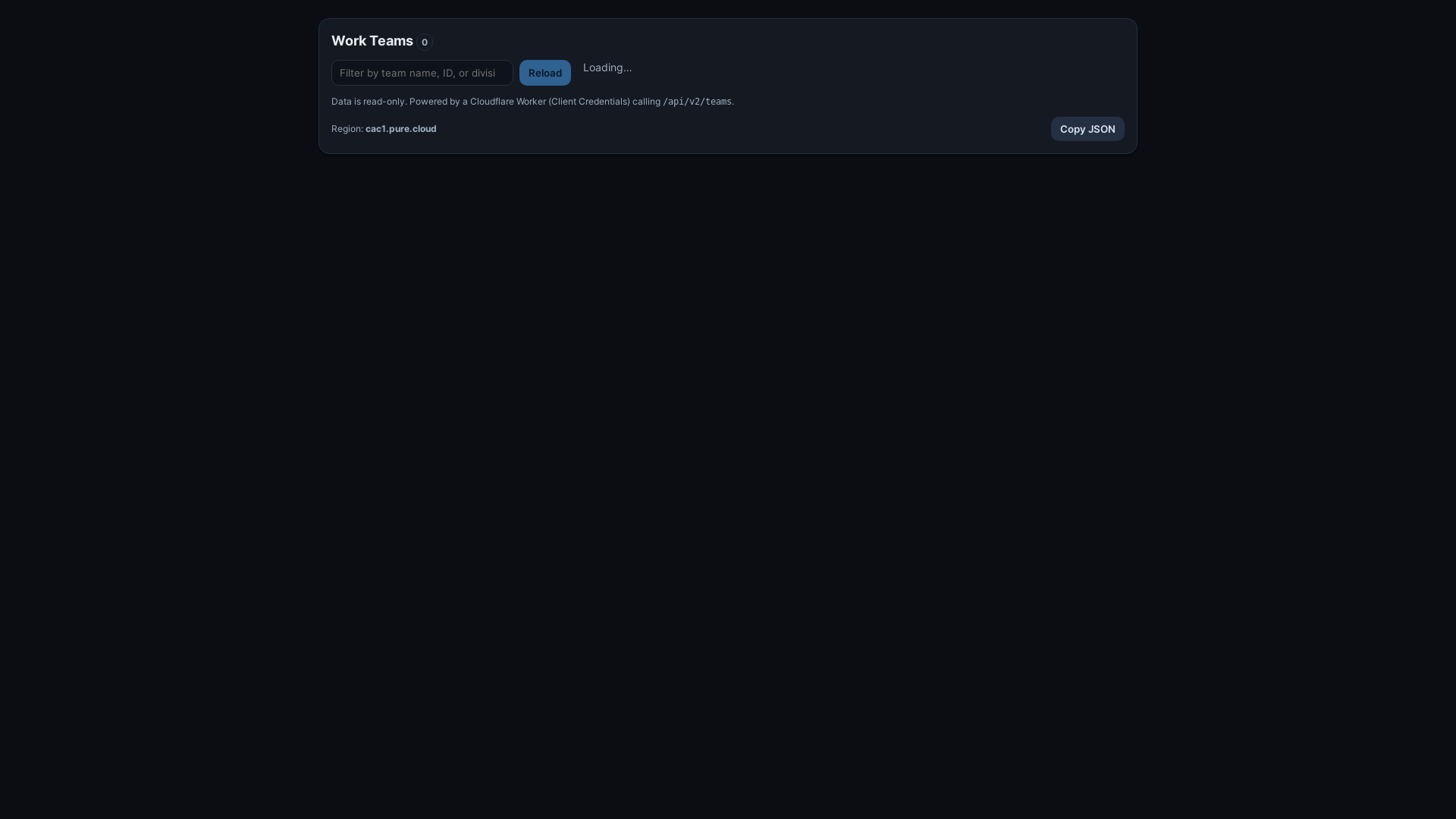website screenshot of https://genesys-teams-ui.pages.dev/