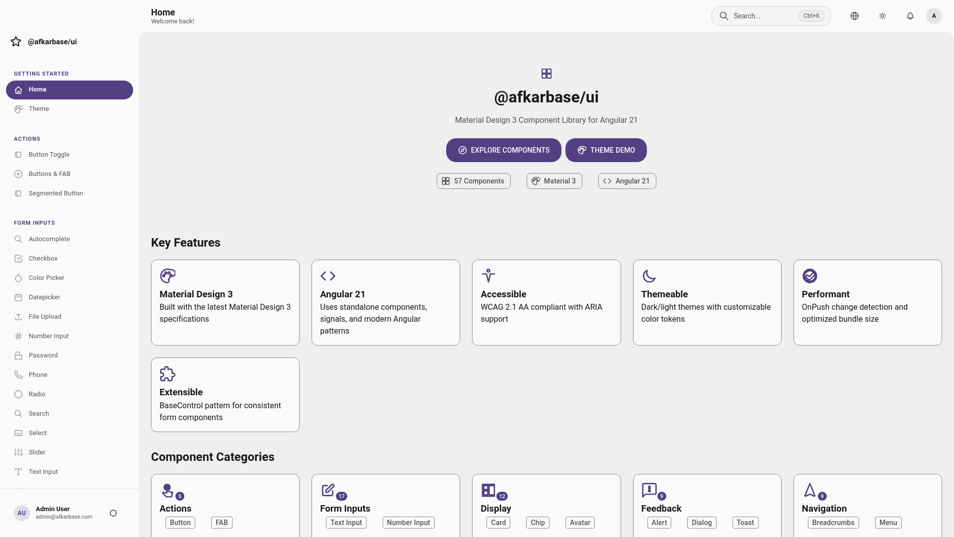 website screenshot of https://afkarbase-ui.pages.dev/