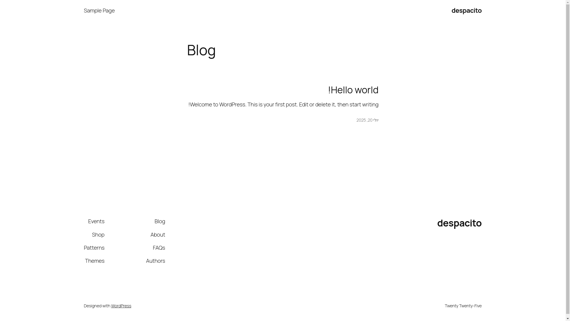 website screenshot of https://despacitovip.co.il/