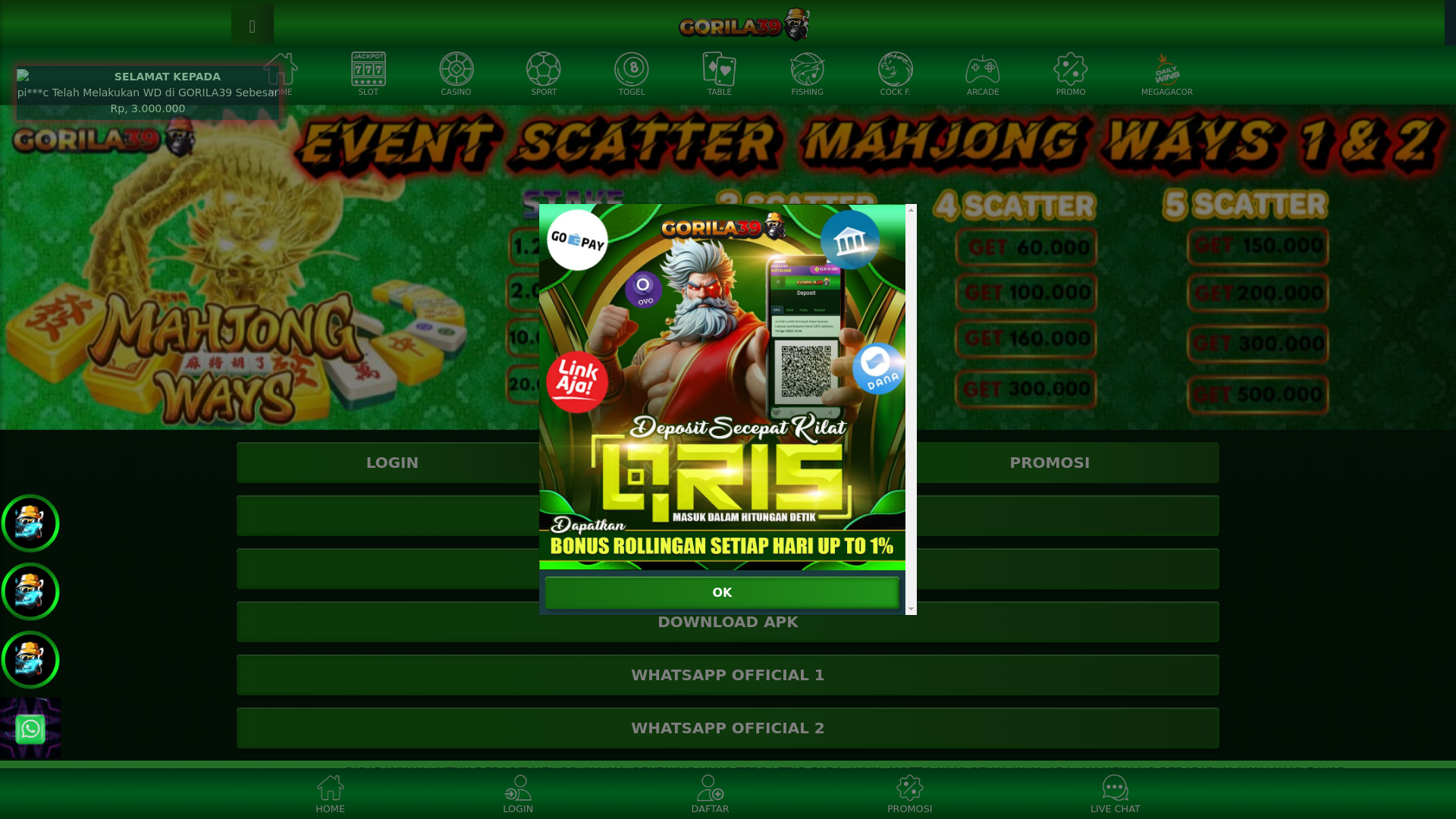 website screenshot of https://gorila39akk.site/