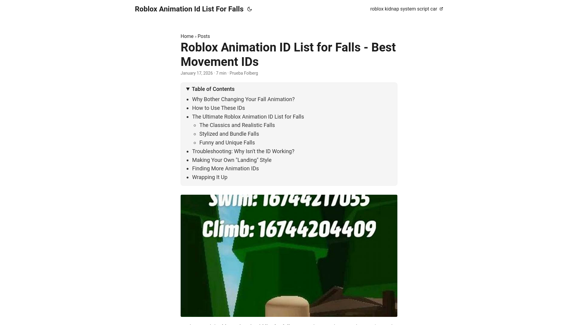 website screenshot of https://robloxanimationidlistforfalls.pages.dev/