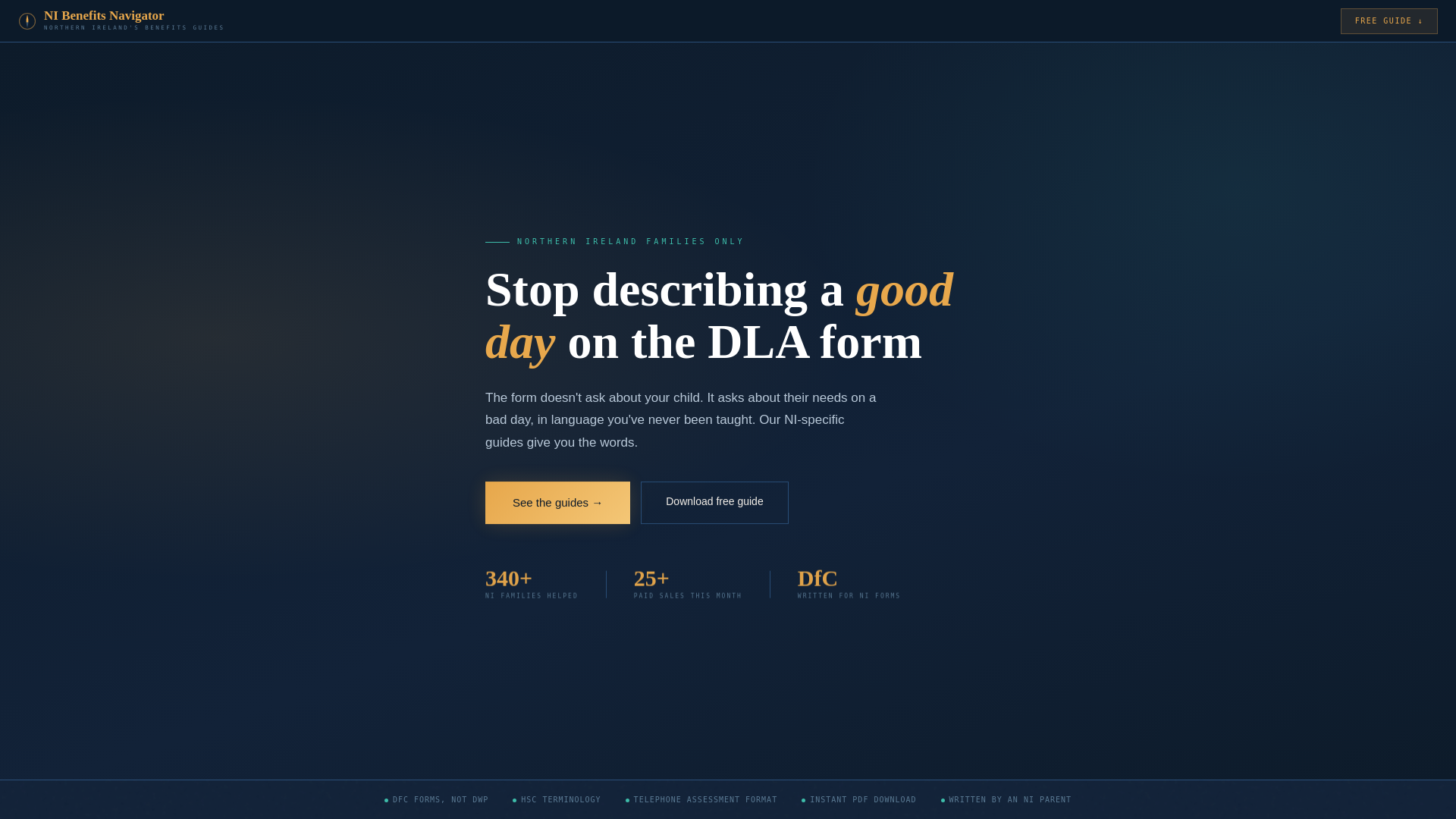 website screenshot of https://nibenefitsnavigator.co.uk