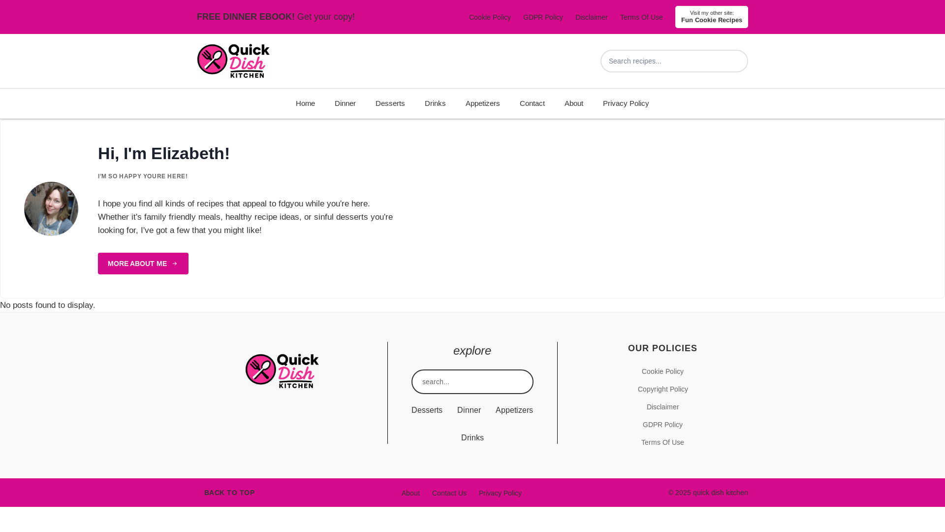 website screenshot of https://quickdishkitchen.com/