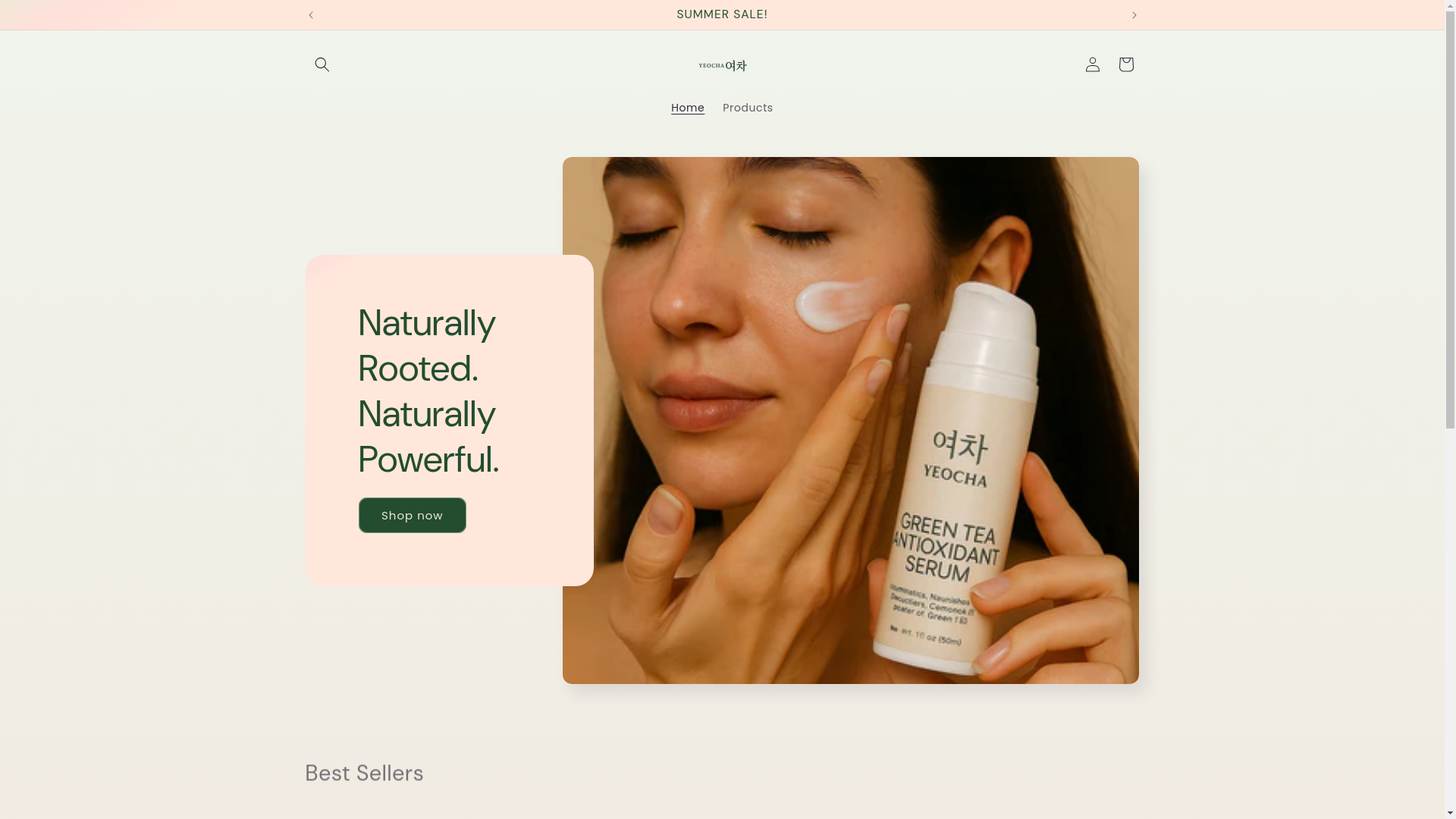 website screenshot of https://yeochabeauty.com/