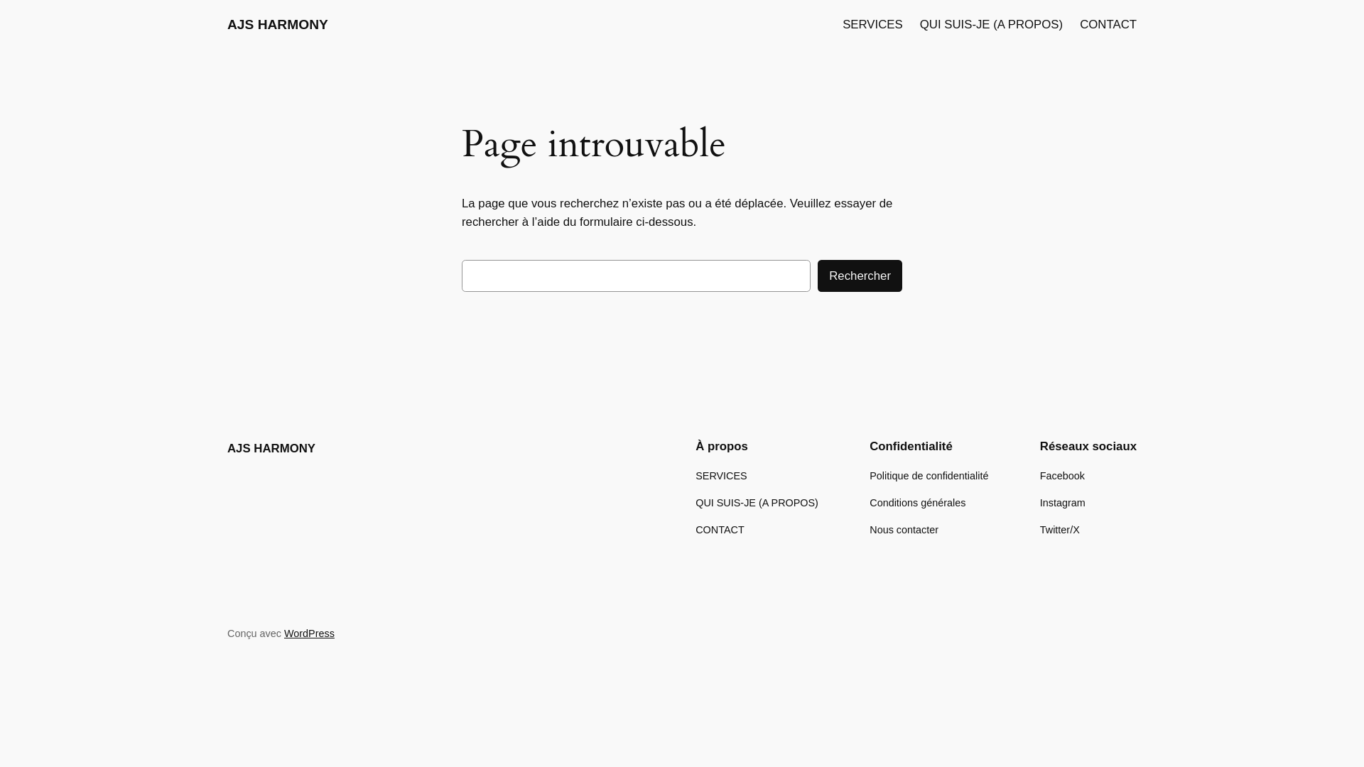 website screenshot of https://ajsharmony.fr/