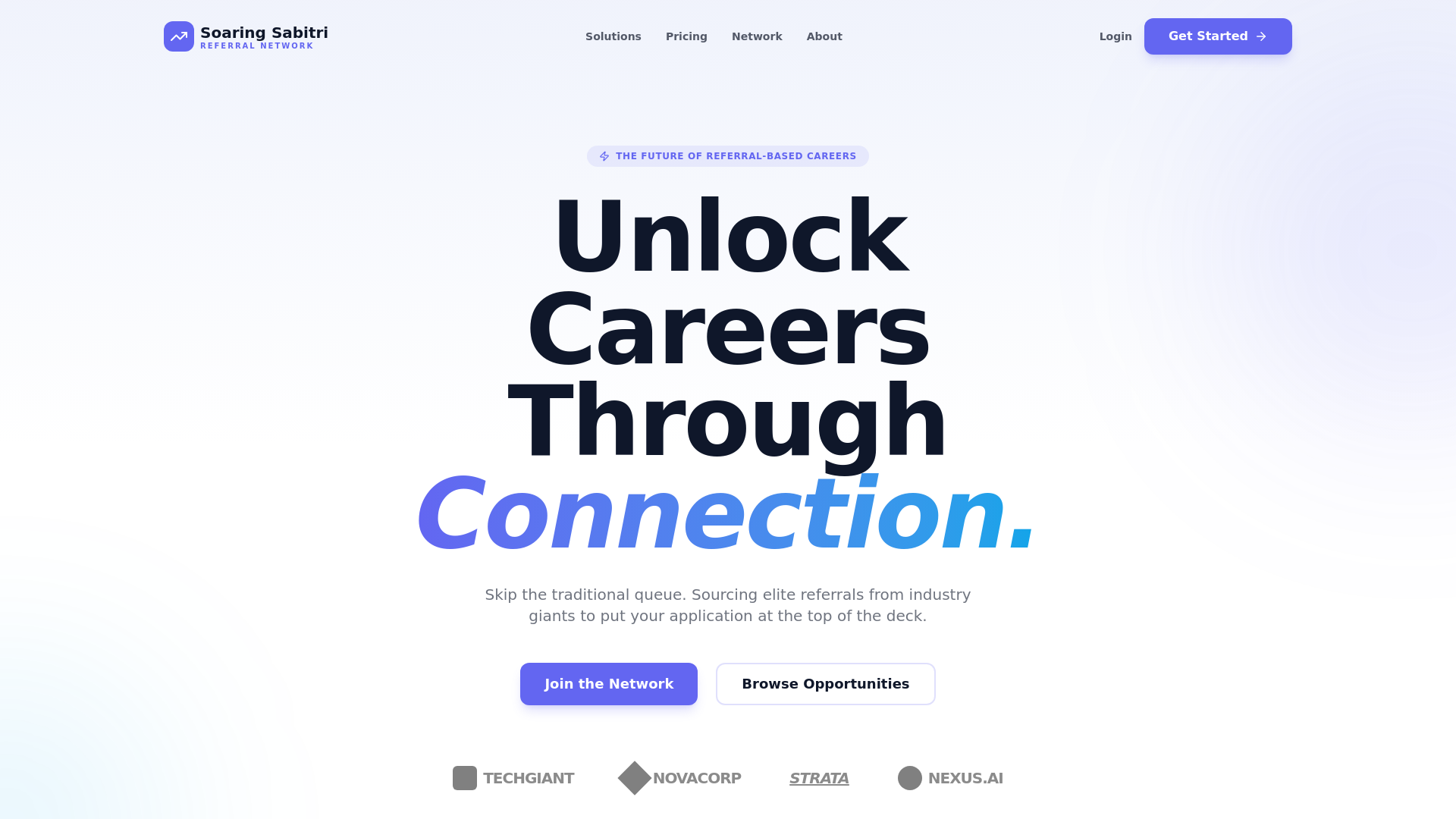 website screenshot of https://soaringsabitrireferral.com/