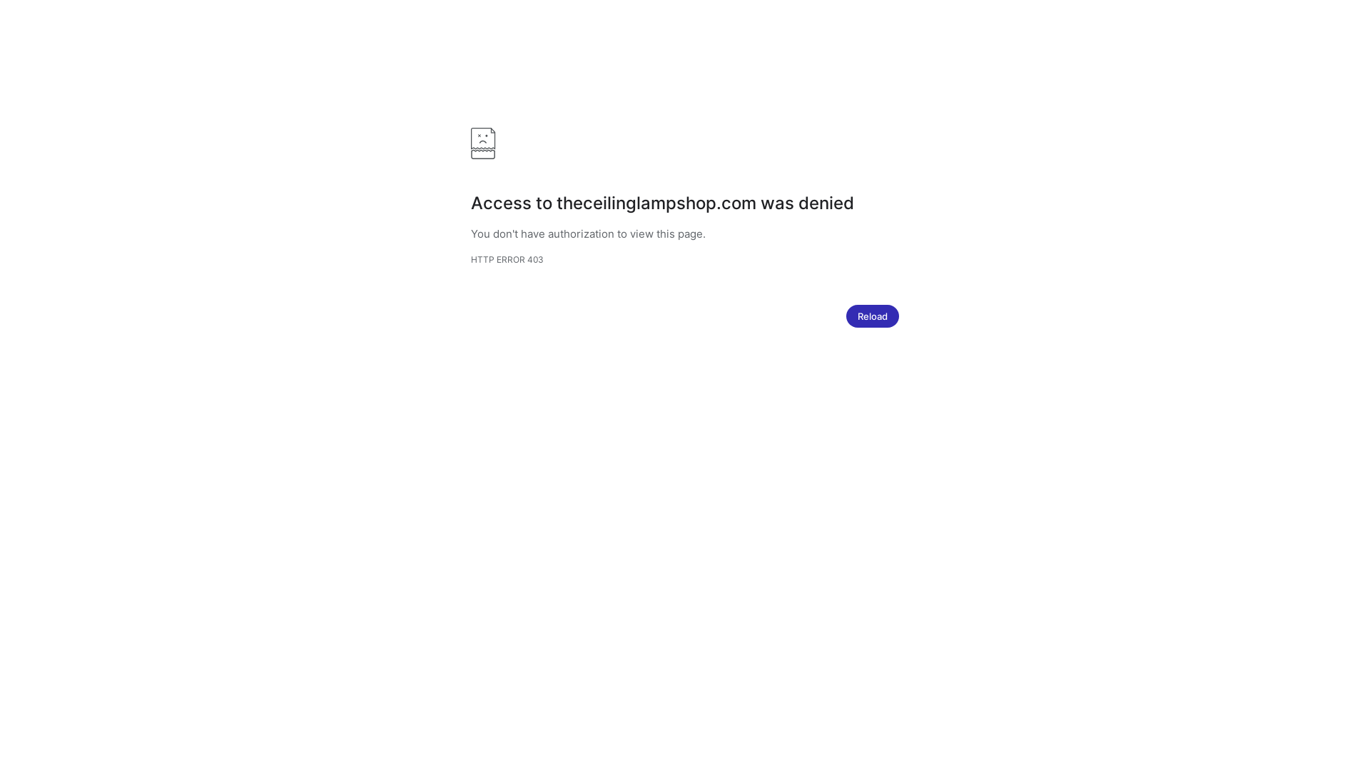 website screenshot of https://theceilinglampshop.com/