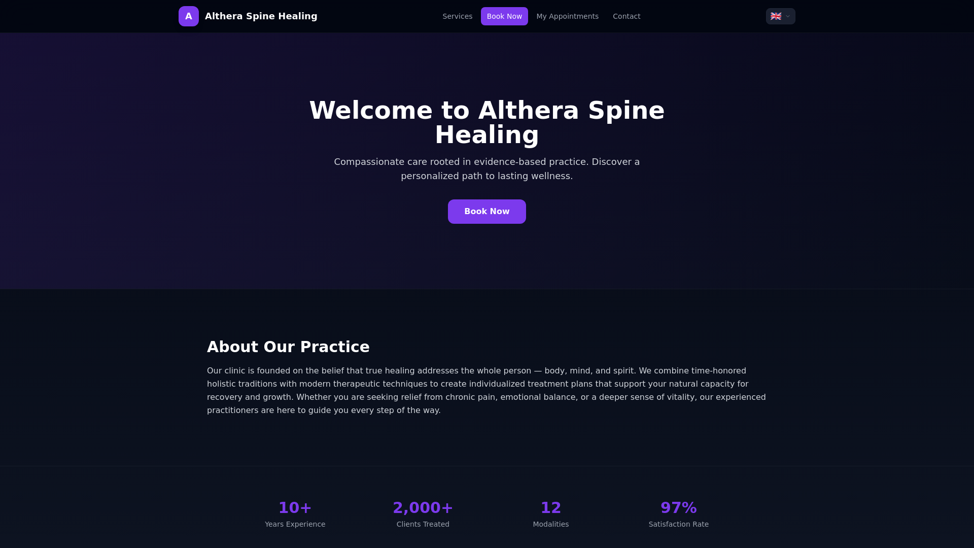 website screenshot of https://geistheilerlicht11klinik.com