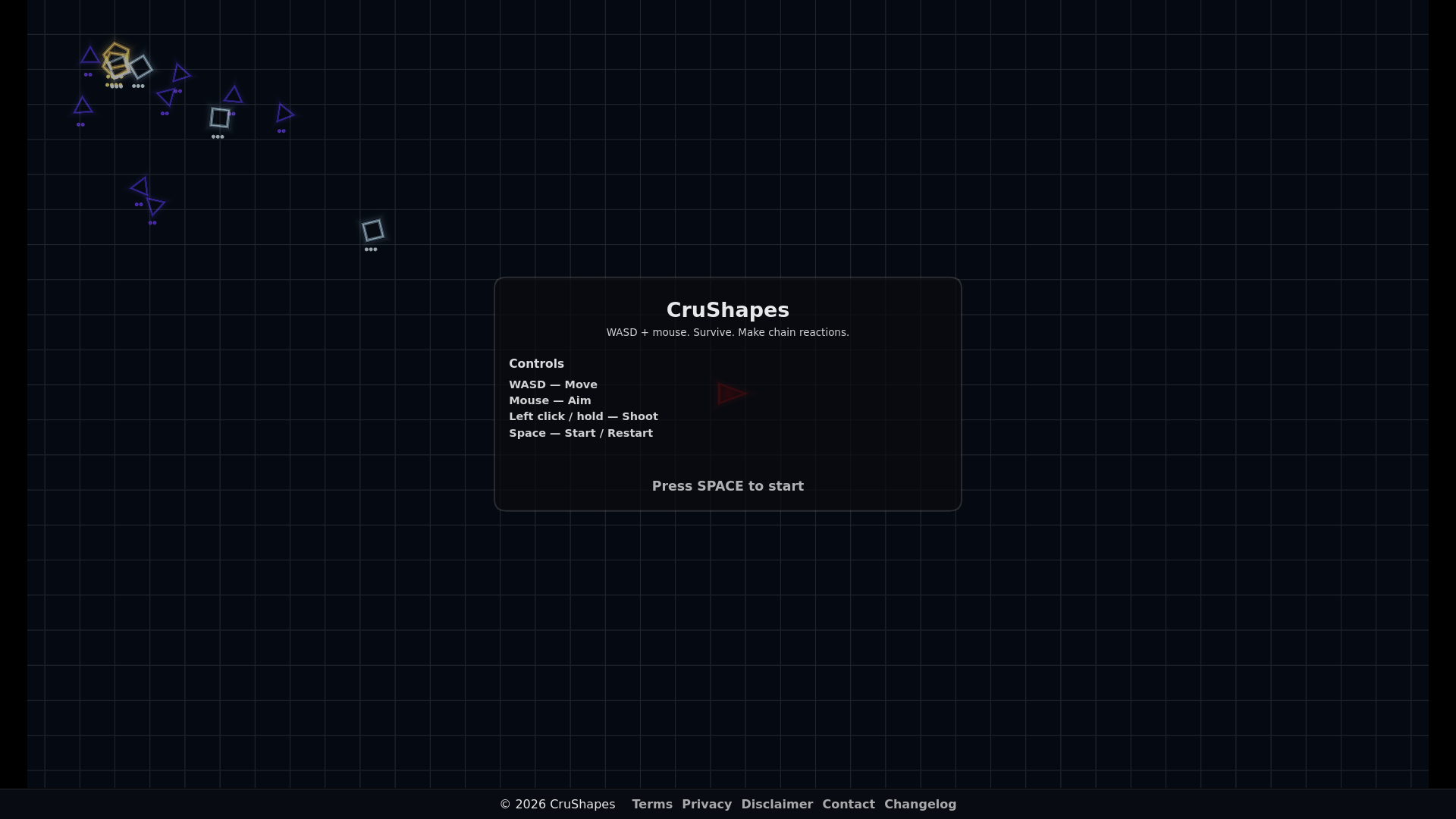 website screenshot of https://crushapes.com