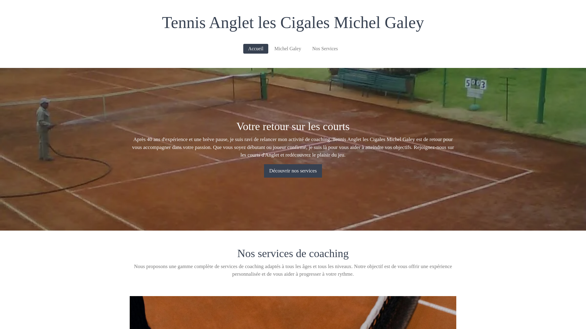 website screenshot of https://tennisangletlescigalesmichelgaley.fr