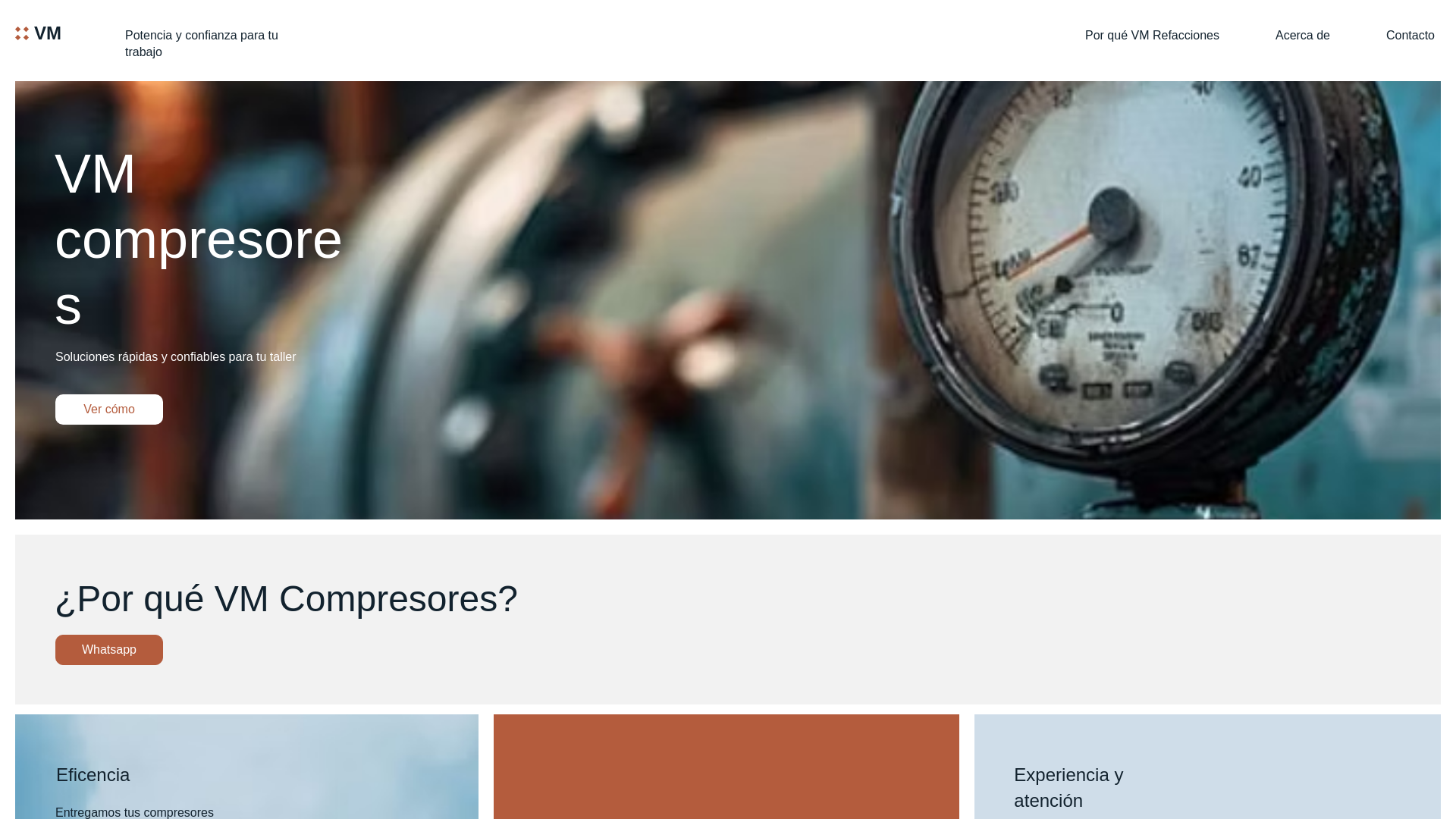 website screenshot of https://compresoresreynosa.com