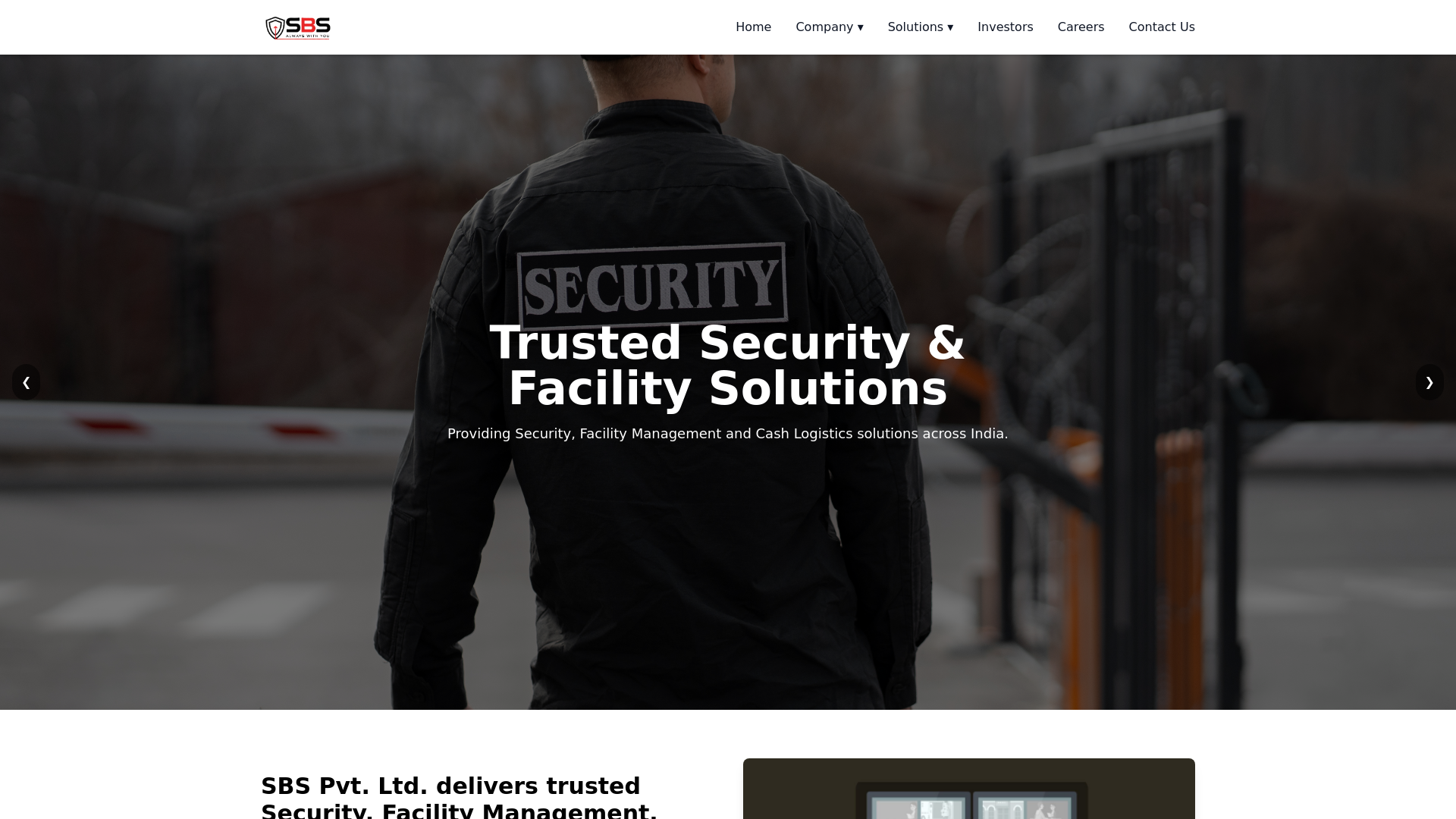 website screenshot of https://sbsgroupbharat.com/