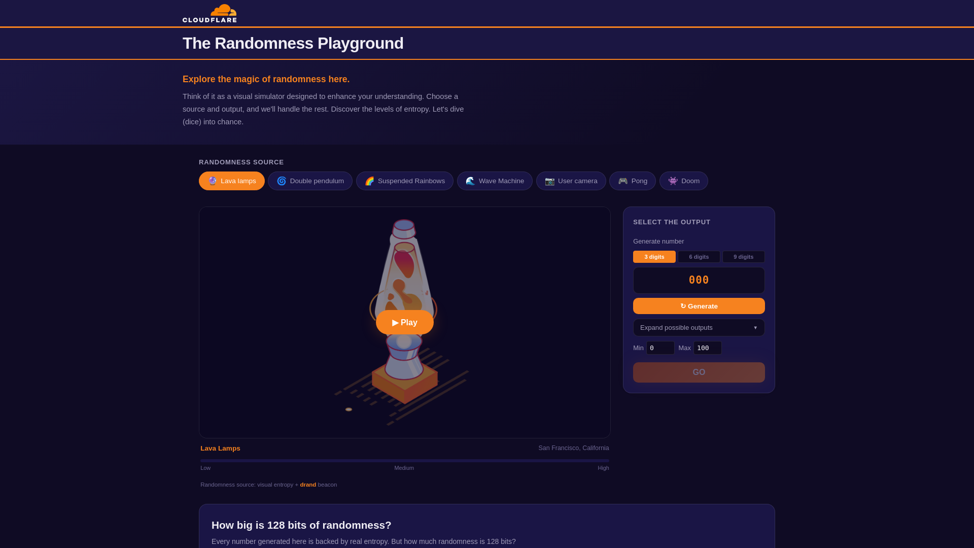 website screenshot of https://randomness-playground.pages.dev/