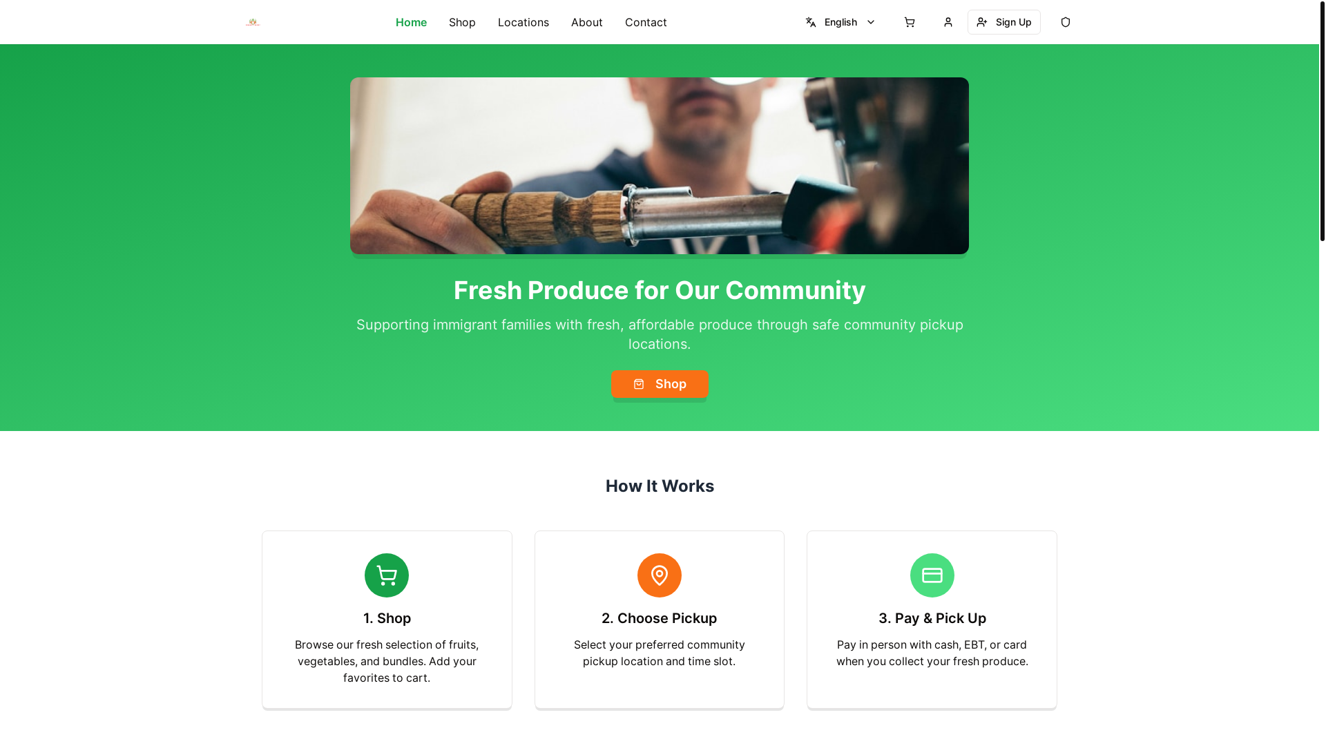 website screenshot of https://communitymarketboston.com/