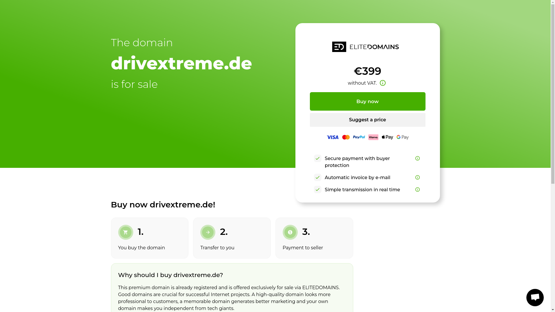 website screenshot of https://drivextreme.de/