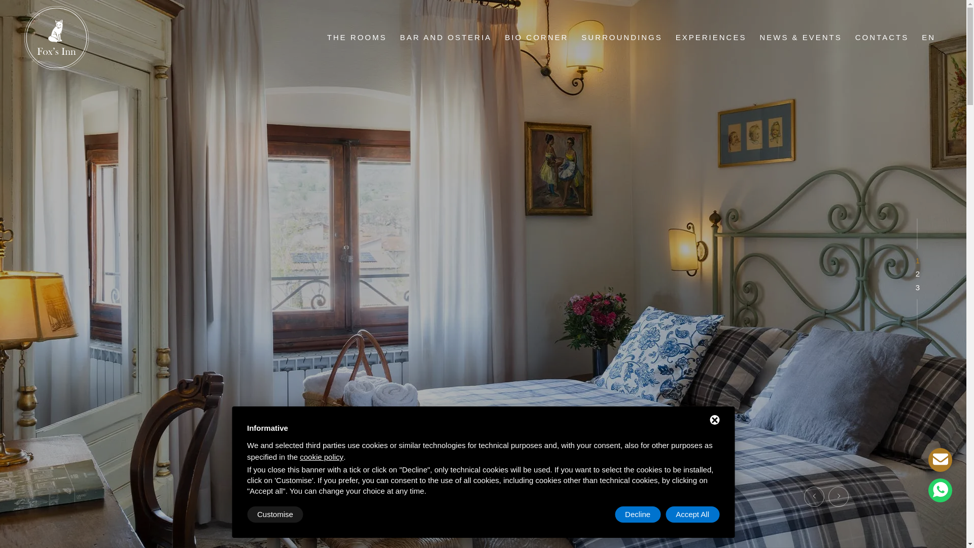 website screenshot of https://hotelfoxsinn.it/