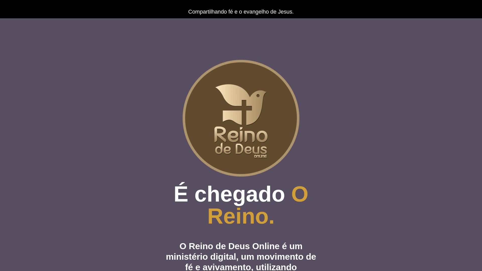 website screenshot of https://reinodedeusonline.com/
