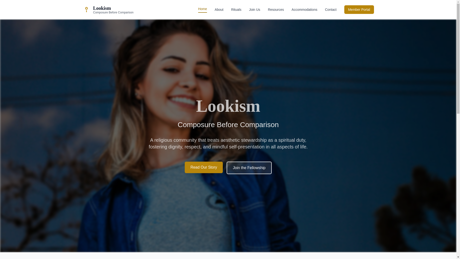 website screenshot of https://churchoflookism.org/