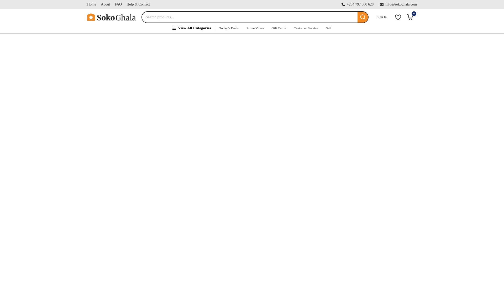 website screenshot of https://sokoghala.com/