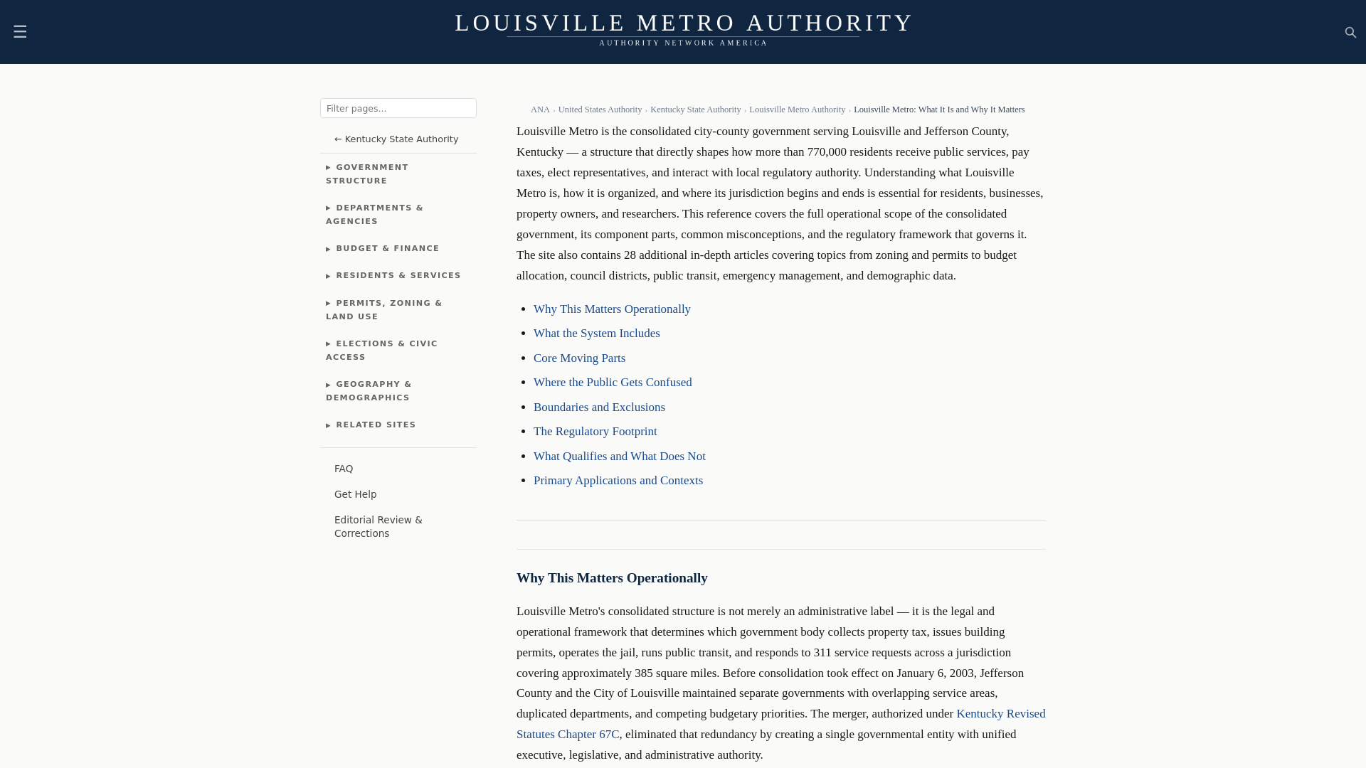 website screenshot of https://louisvillemetroauthority.com/