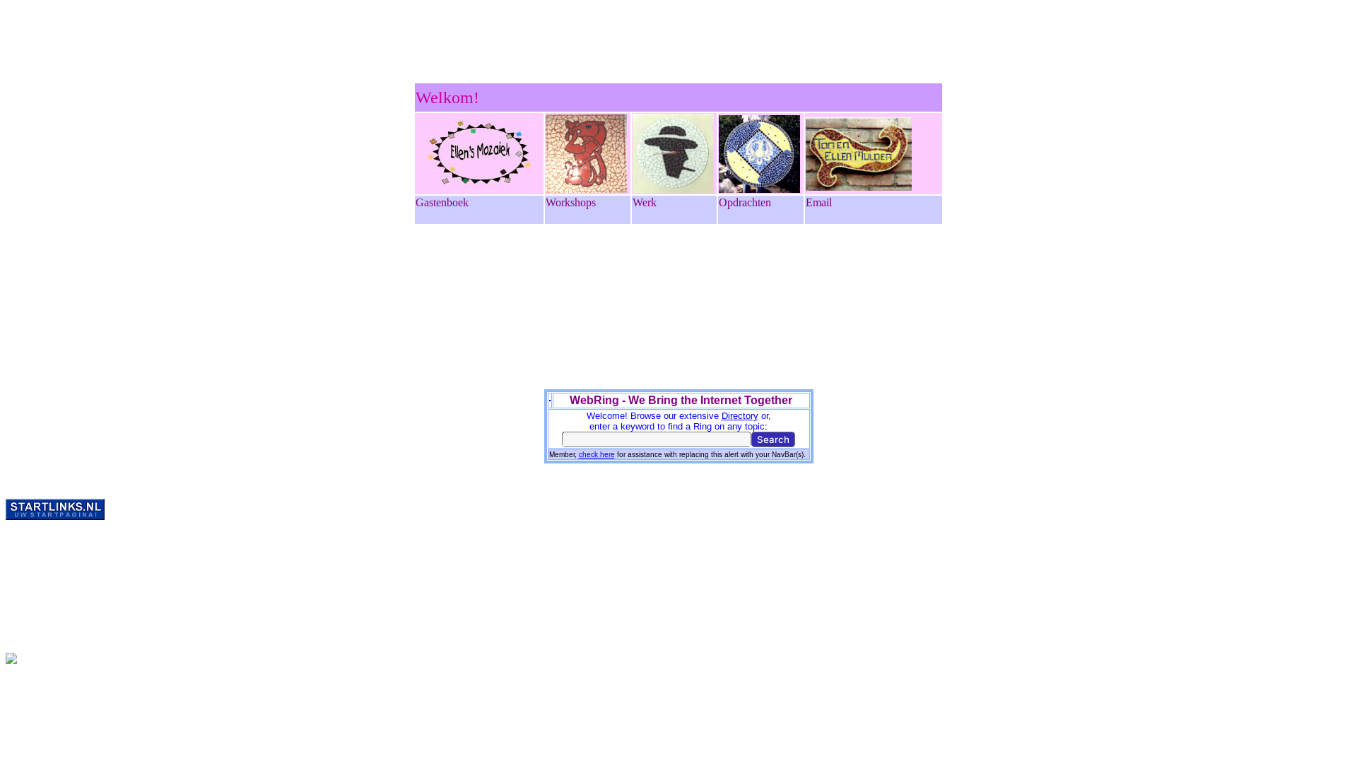 website screenshot of https://ellensmozaiek.pages.dev/