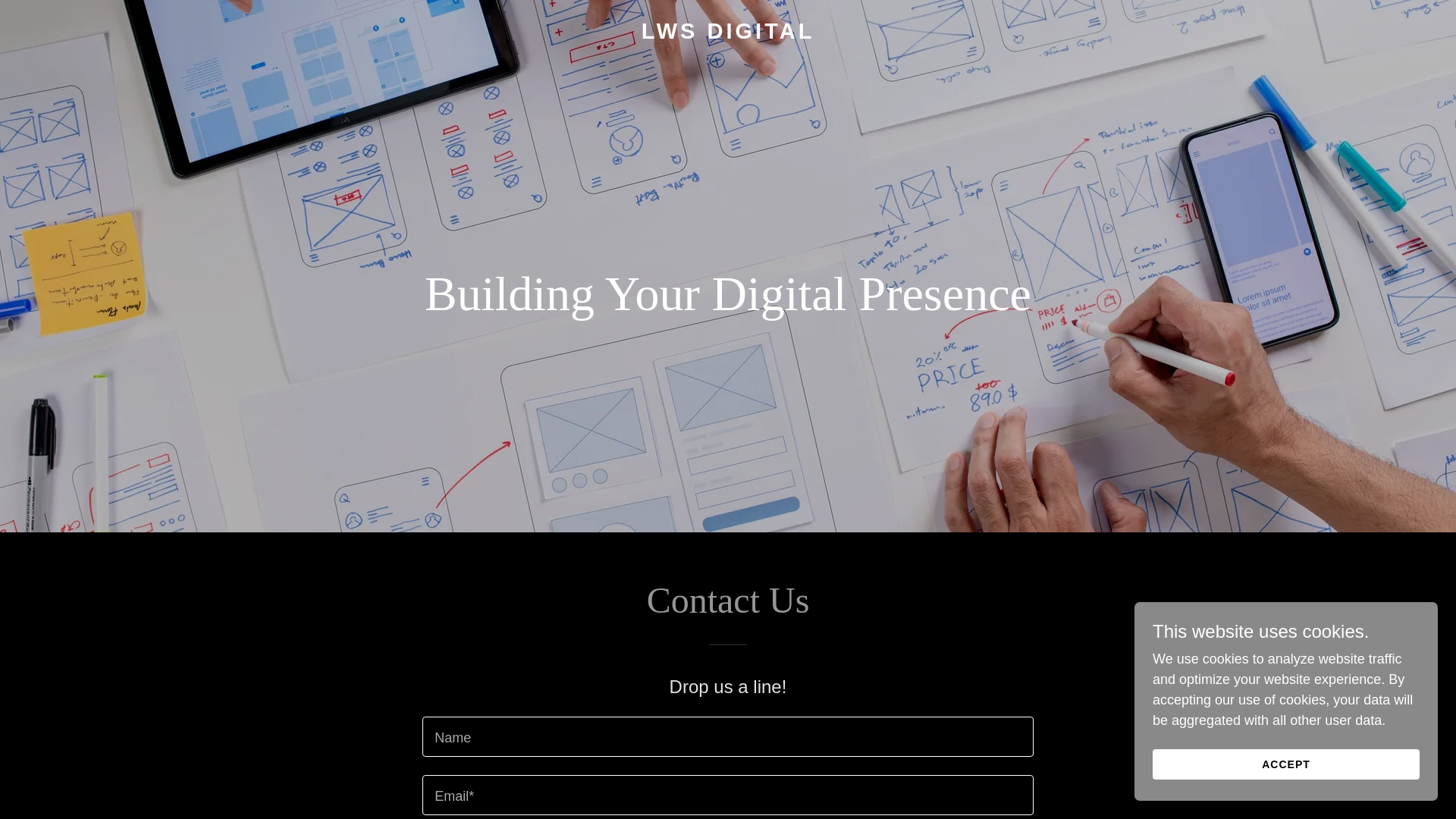 website screenshot of https://lwsdigital.co/