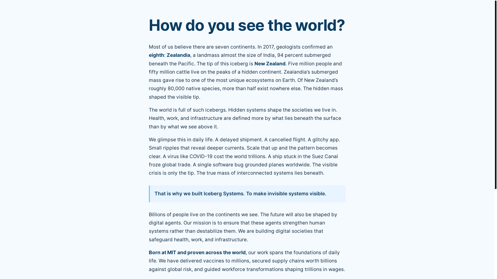 website screenshot of https://icebergsystems.ai/
