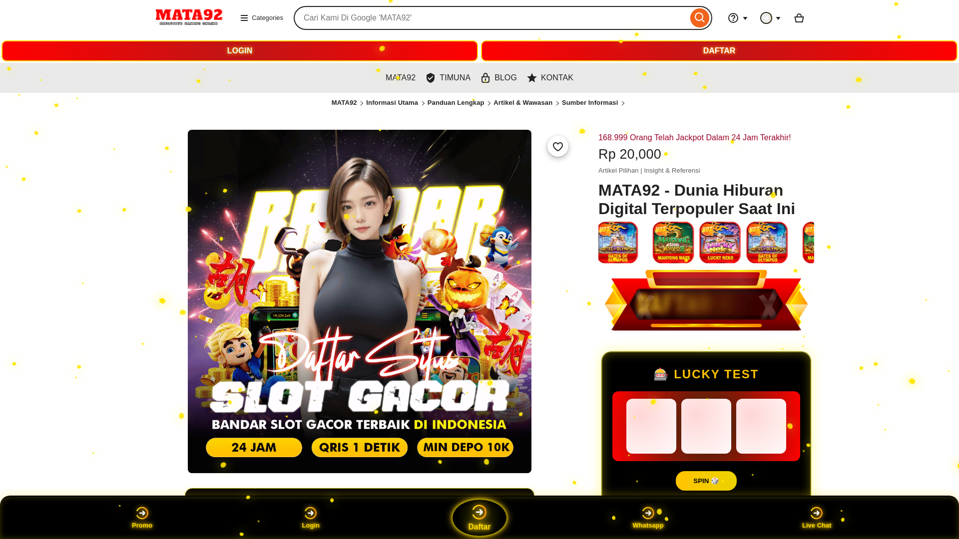 website screenshot of https://mata92.com/