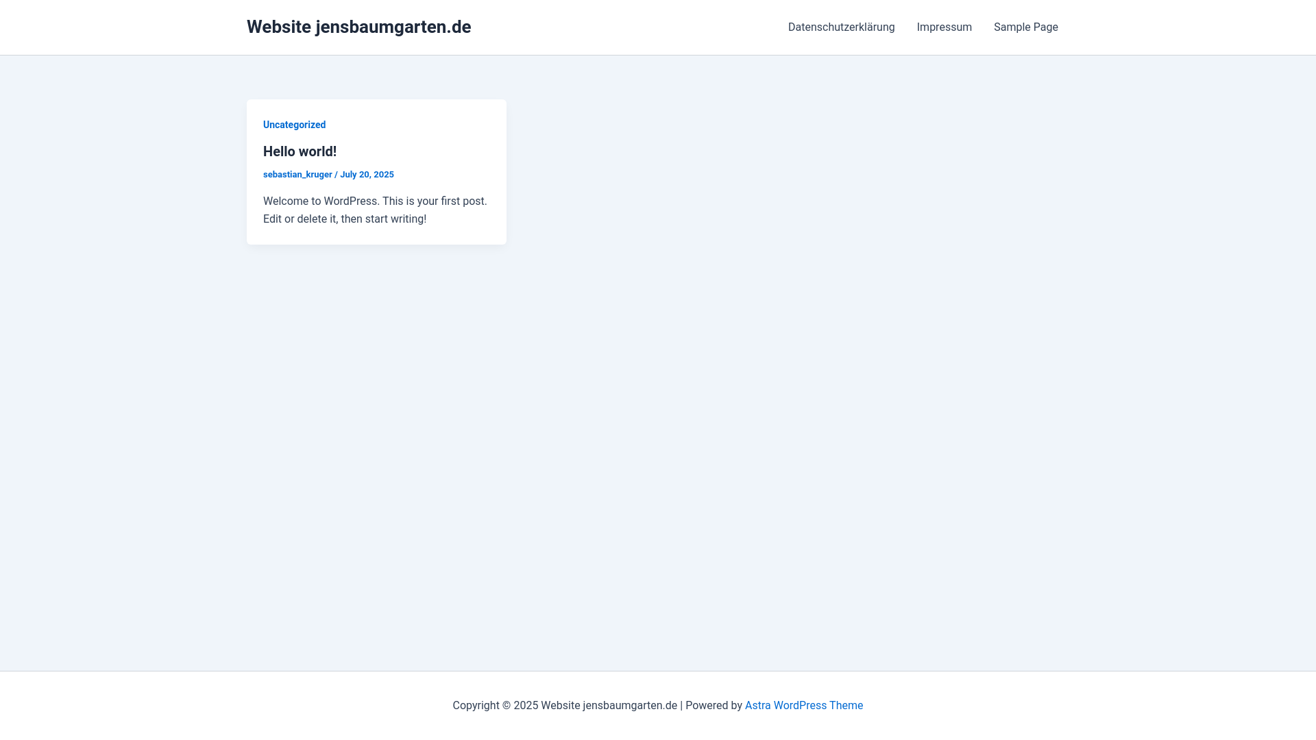 website screenshot of https://jensbaumgarten.de/