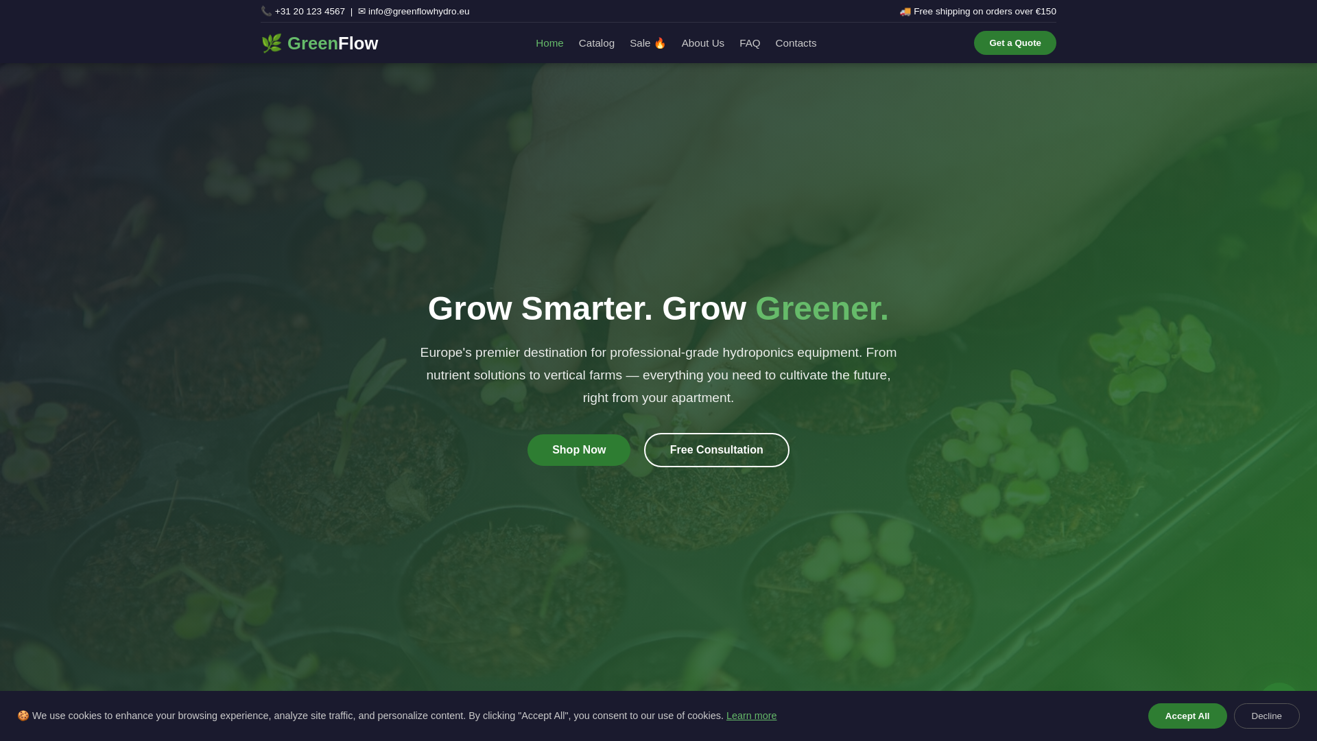 website screenshot of https://freercloud.digital