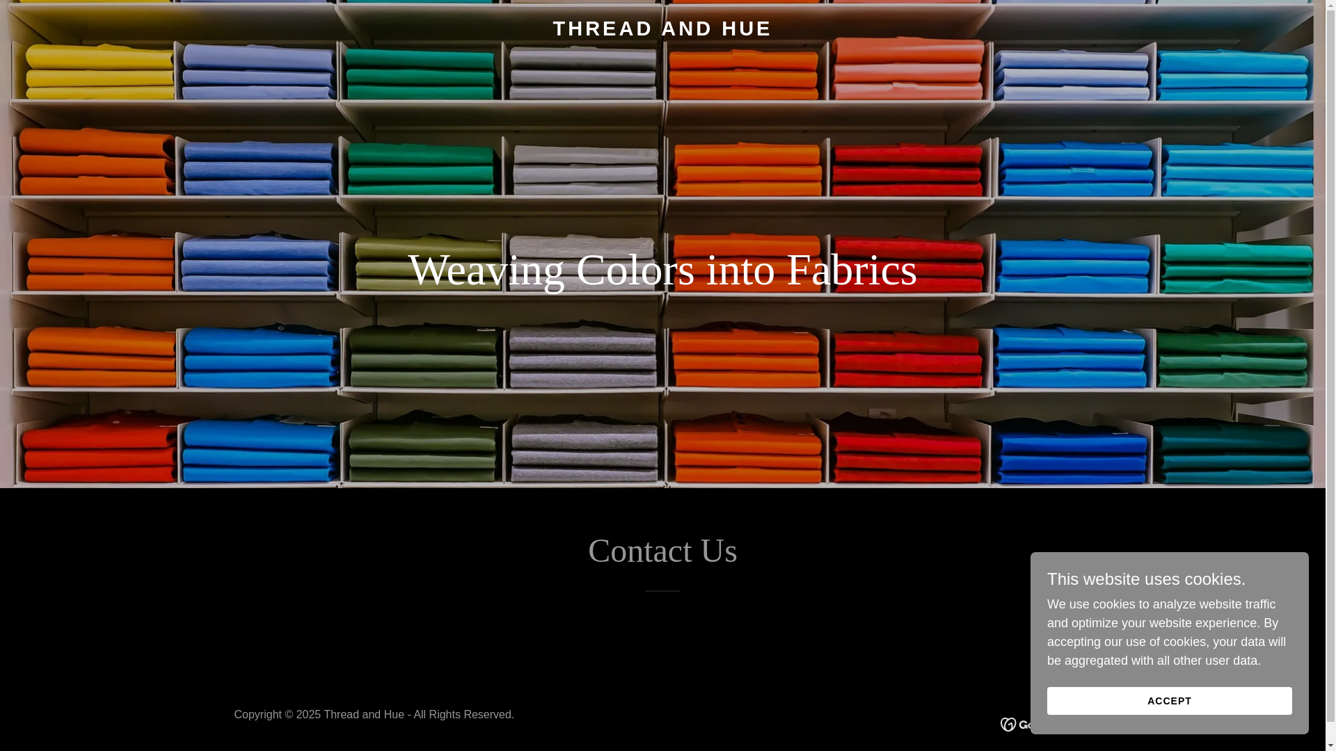 website screenshot of https://threadandhue.in/