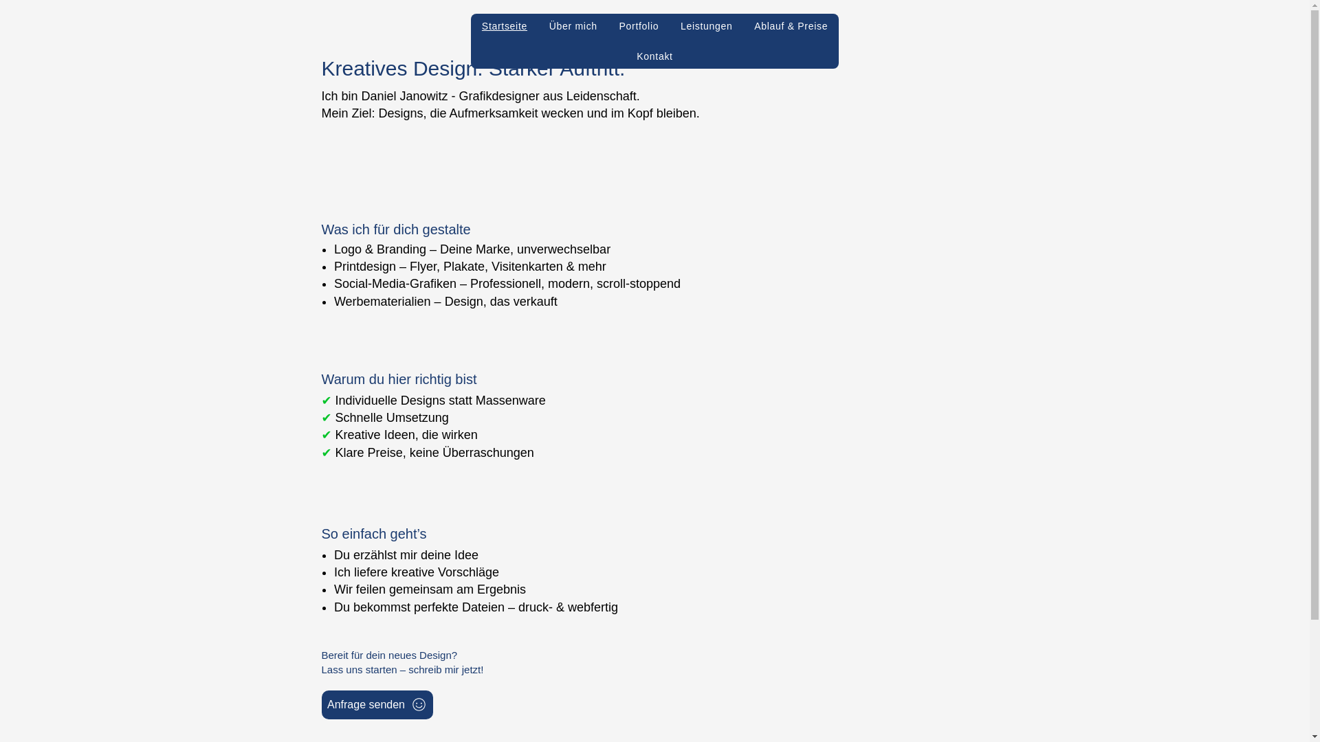 website screenshot of https://daniel-janowitz.de/