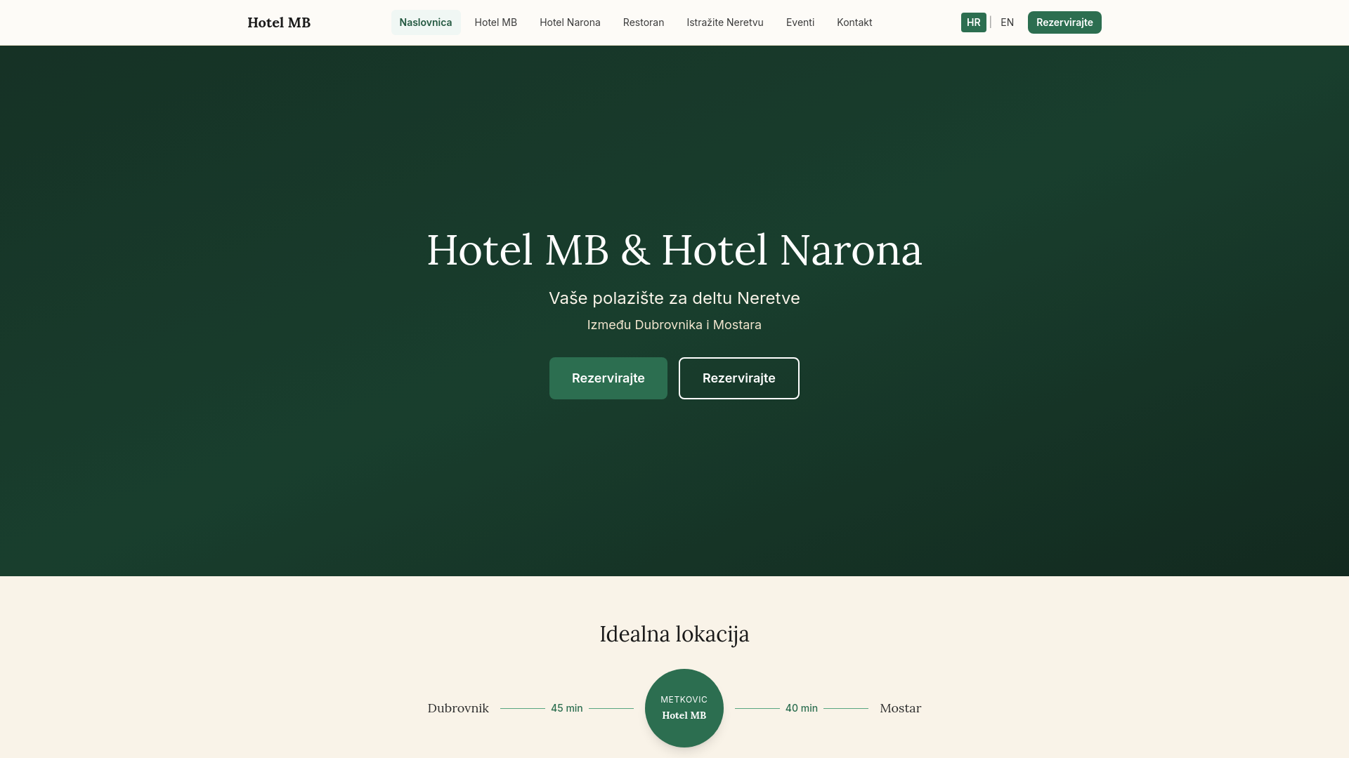 website screenshot of https://hotel-mb.pages.dev/