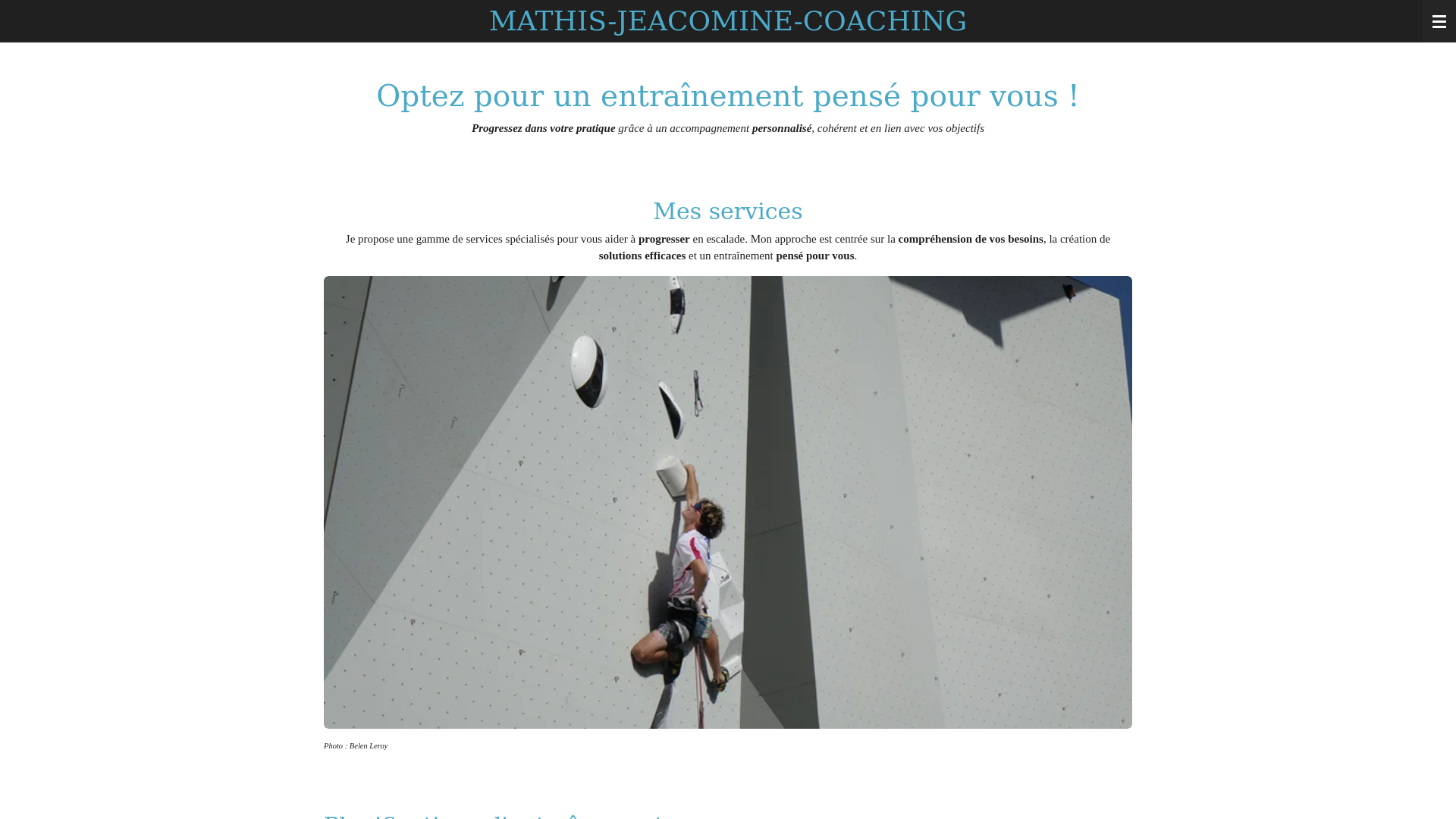 website screenshot of https://mathis-jeacomine-coaching.fr/