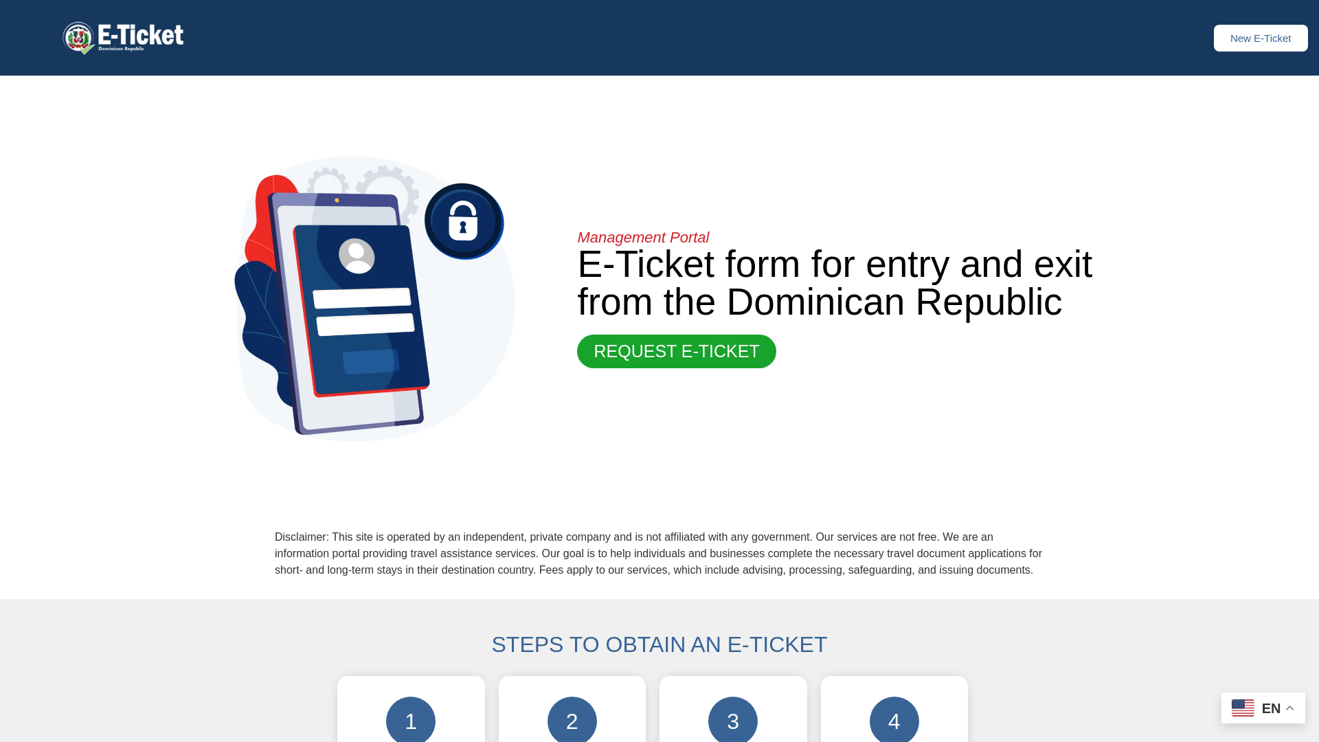 website screenshot of https://etravelsassist.com/