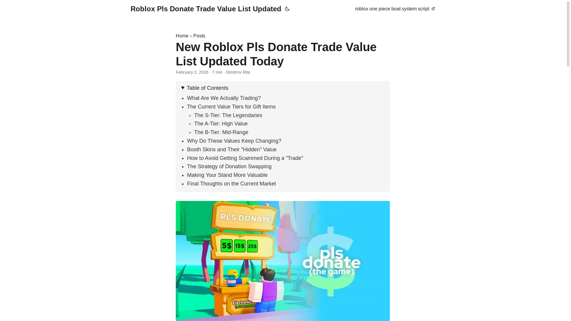 website screenshot of https://roblox-pls-donate-trade-value-list-updated.pages.dev/