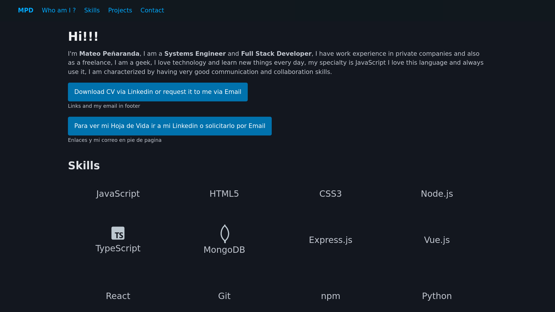 website screenshot of https://mateopenaranda.com/