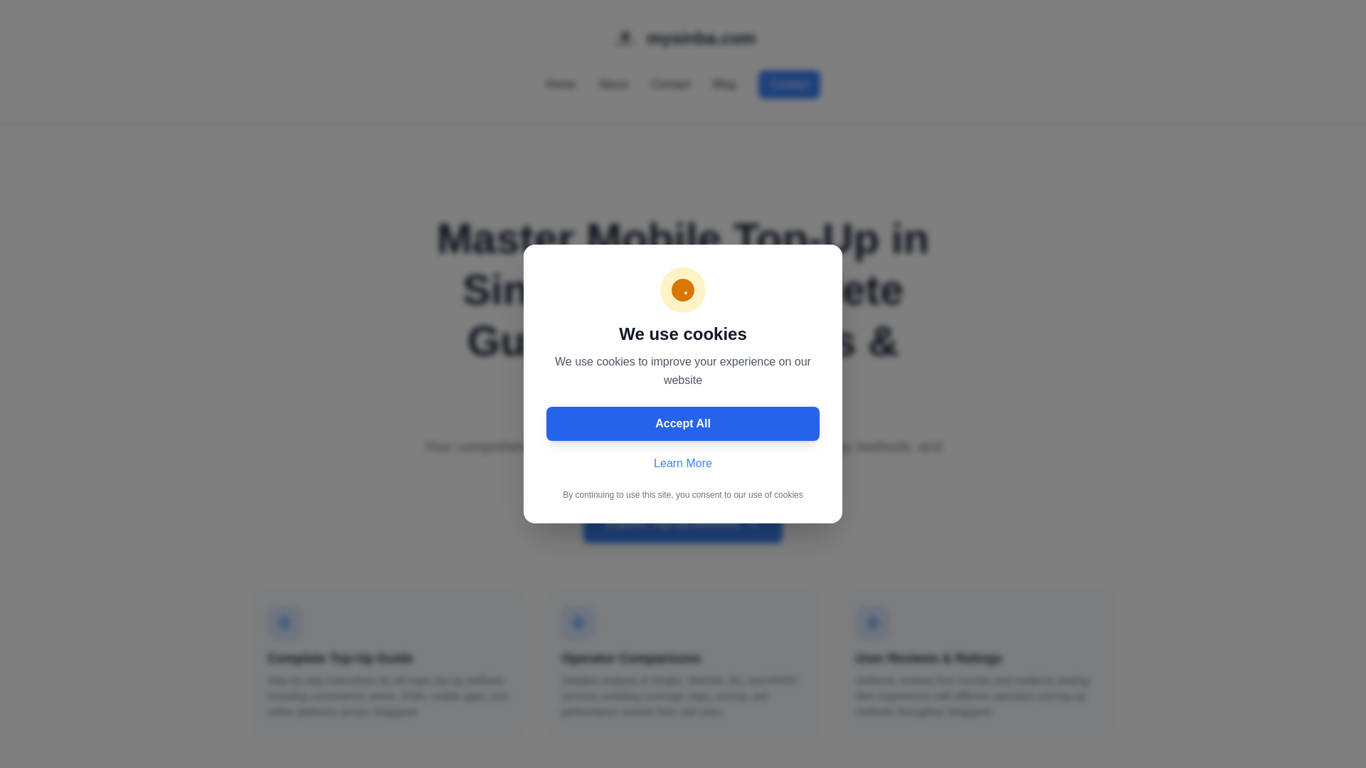website screenshot of https://mysinba.com/