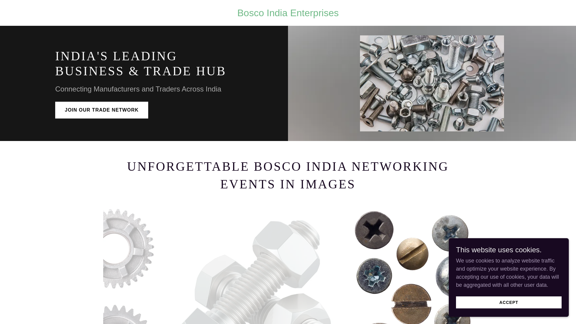 website screenshot of https://boscoindiaenterprises.com/