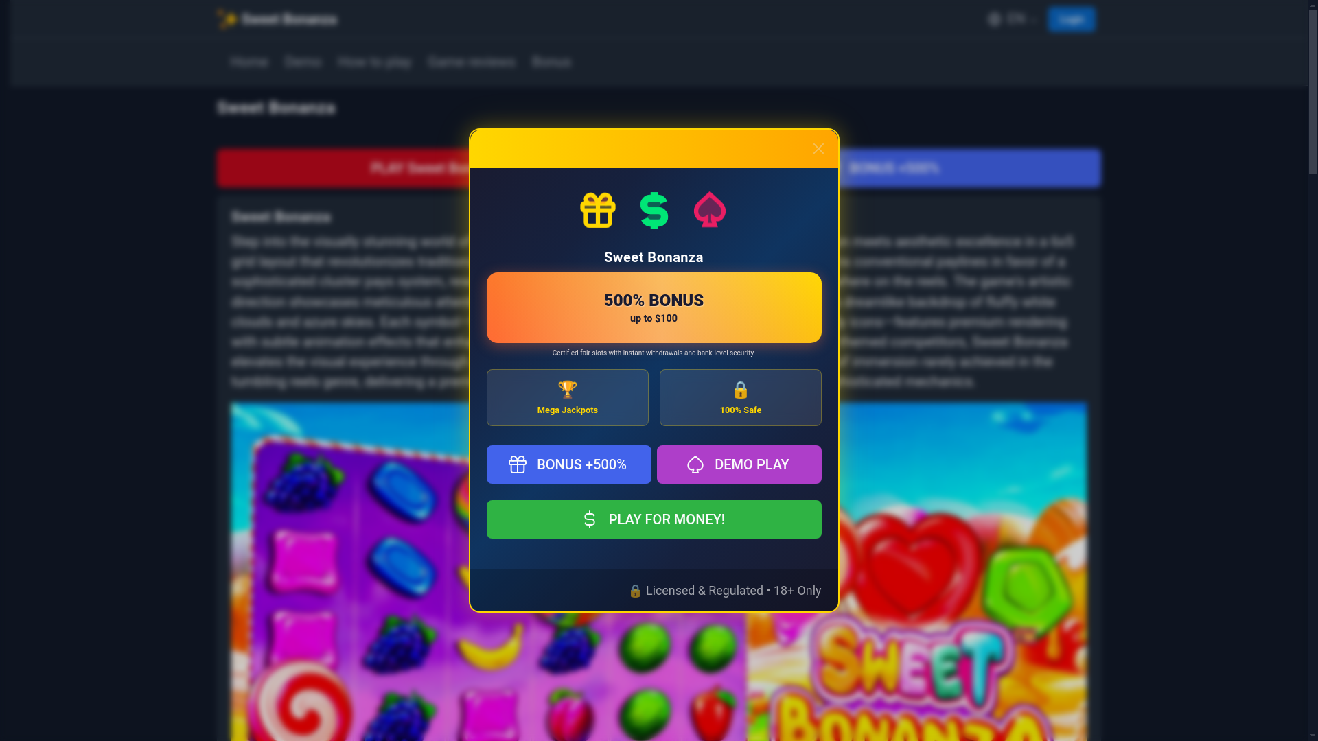 website screenshot of https://bonanzass.com/