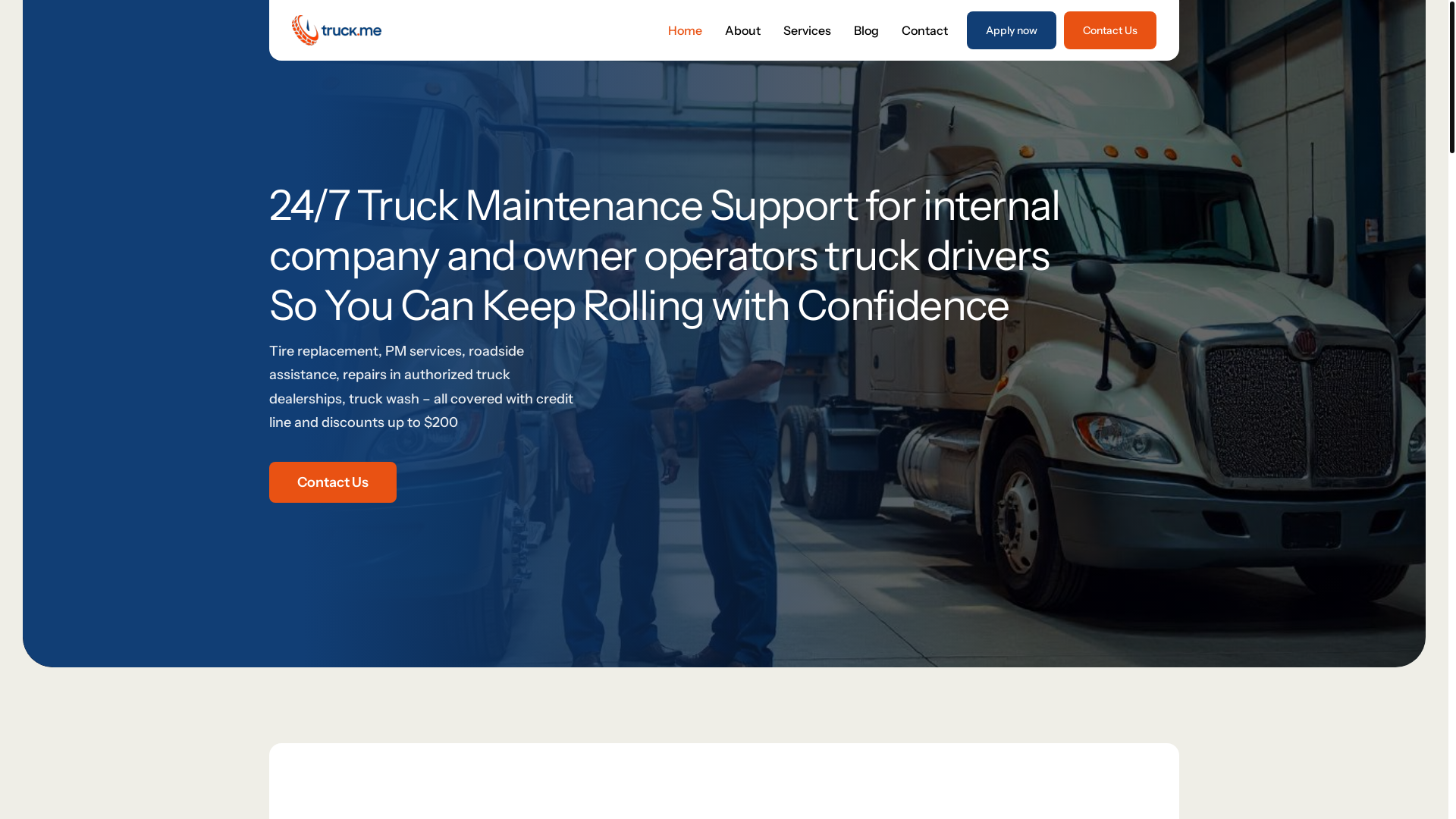 website screenshot of https://mytruckme.com/