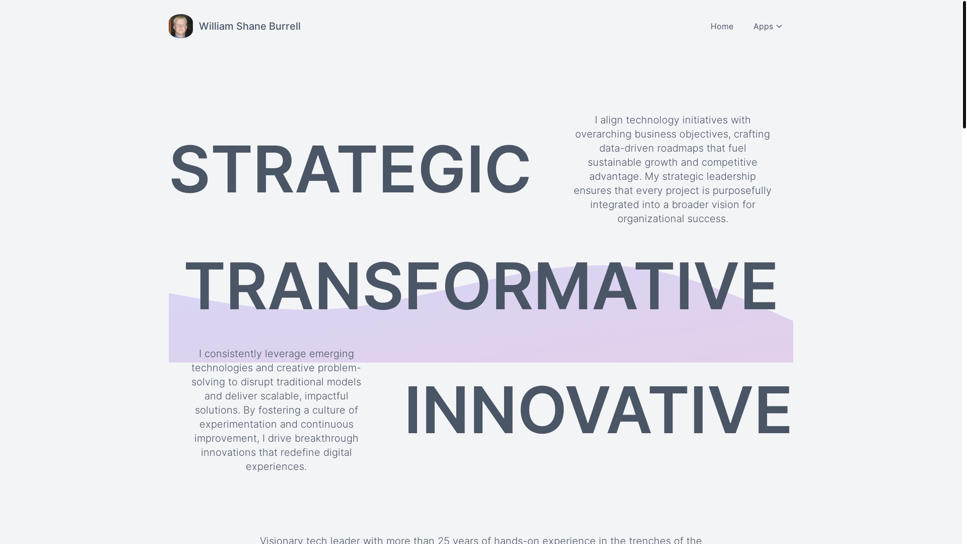 website screenshot of https://shaneburrellwebsite.pages.dev/