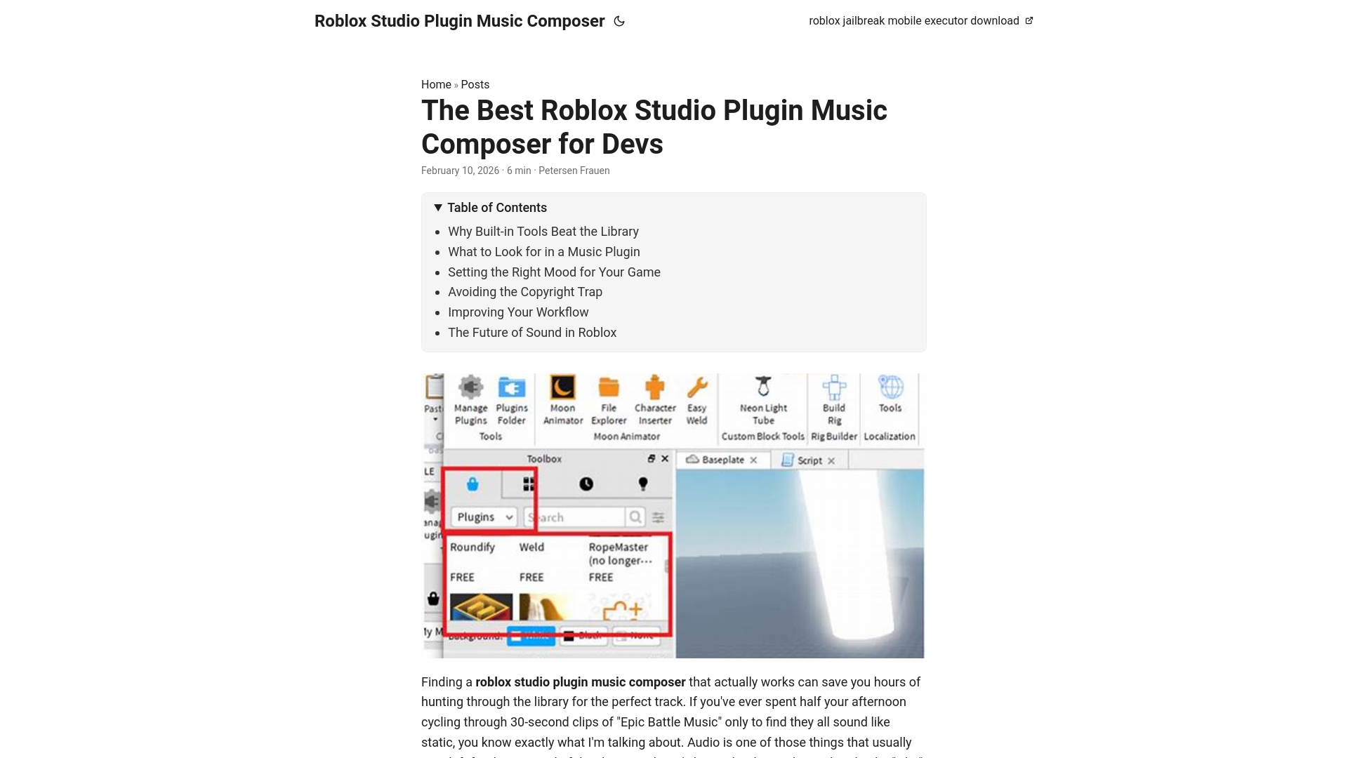 website screenshot of https://roblox-studio-plugin-music-composer.pages.dev/