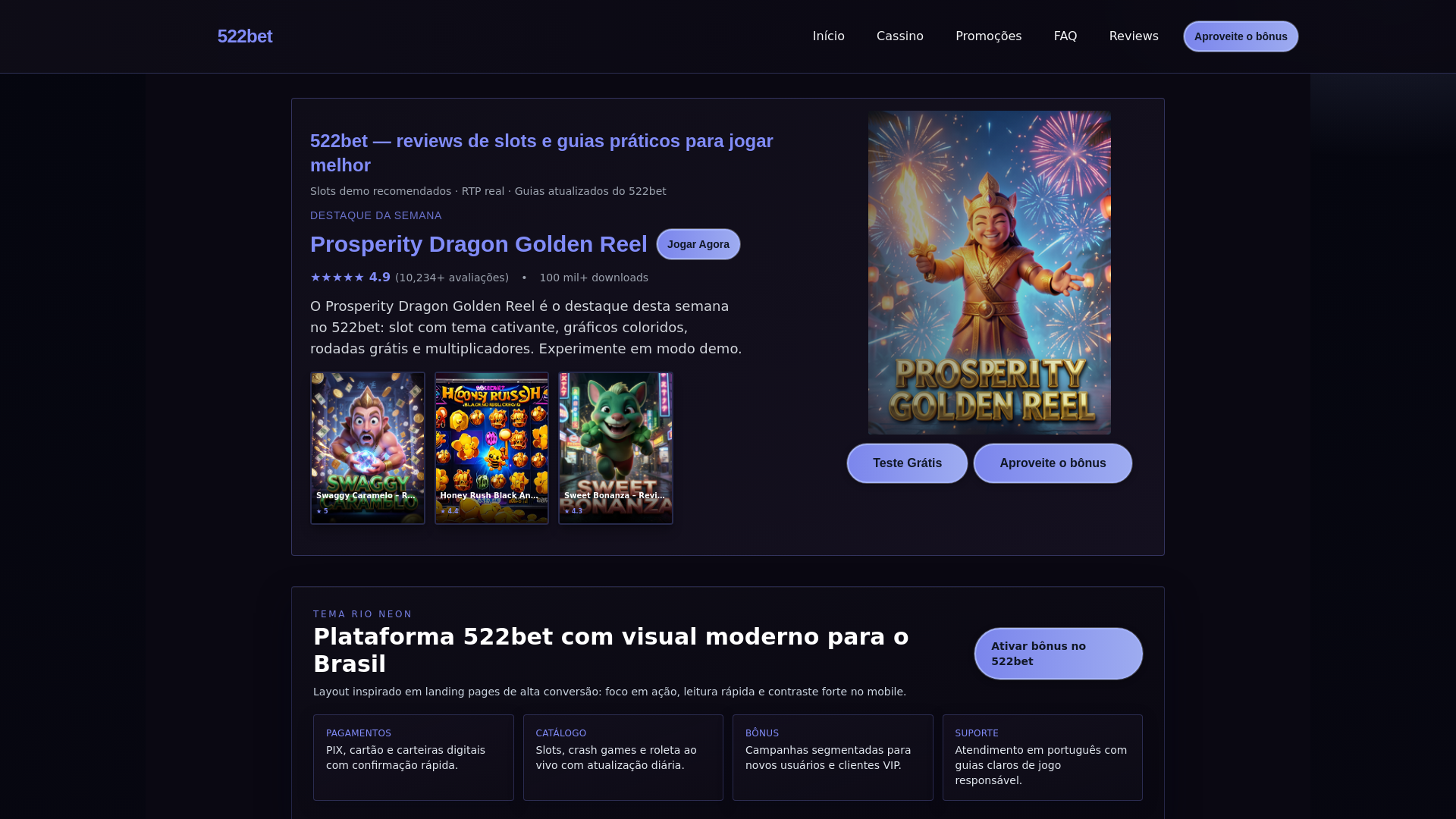 website screenshot of https://522bet-com.co/